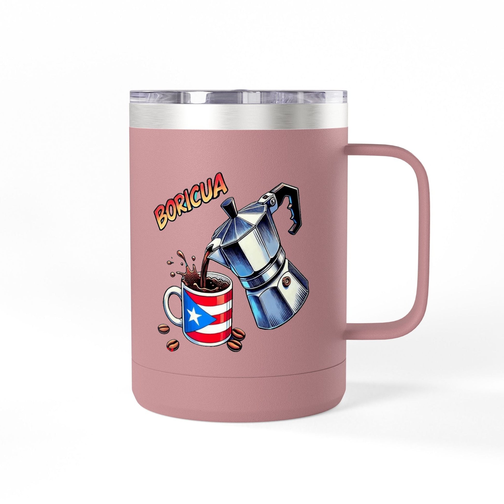 Puerto Rican Coffee Mug Tumbler, 15oz | Great Gift for Coffee Lovers, Unique Kitchen Decor, Perfect for Birthdays & Holidays - Metamorphosis Creations