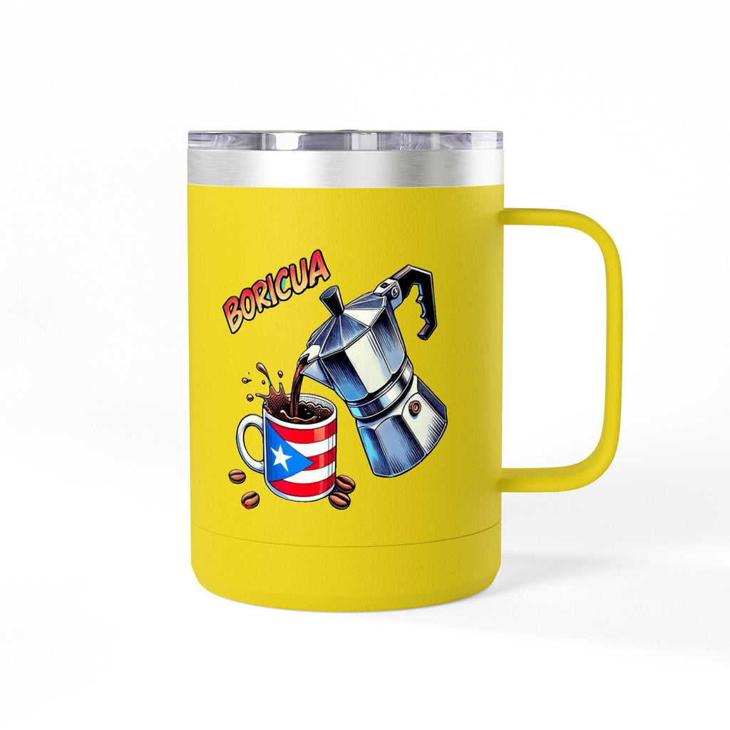 Puerto Rican Coffee Mug Tumbler, 15oz | Great Gift for Coffee Lovers, Unique Kitchen Decor, Perfect for Birthdays & Holidays - Metamorphosis Creations