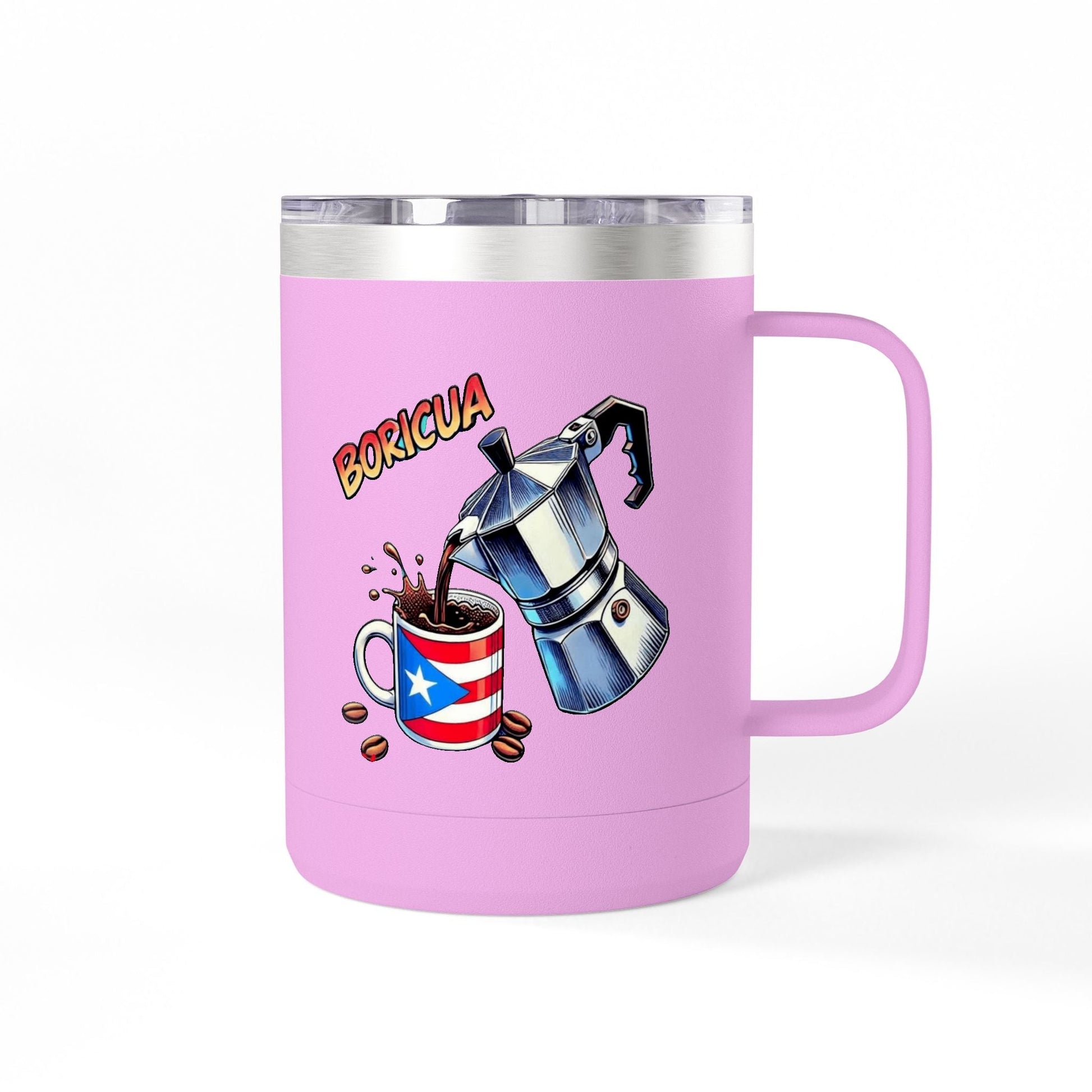 Puerto Rican Coffee Mug Tumbler, 15oz | Great Gift for Coffee Lovers, Unique Kitchen Decor, Perfect for Birthdays & Holidays - Metamorphosis Creations