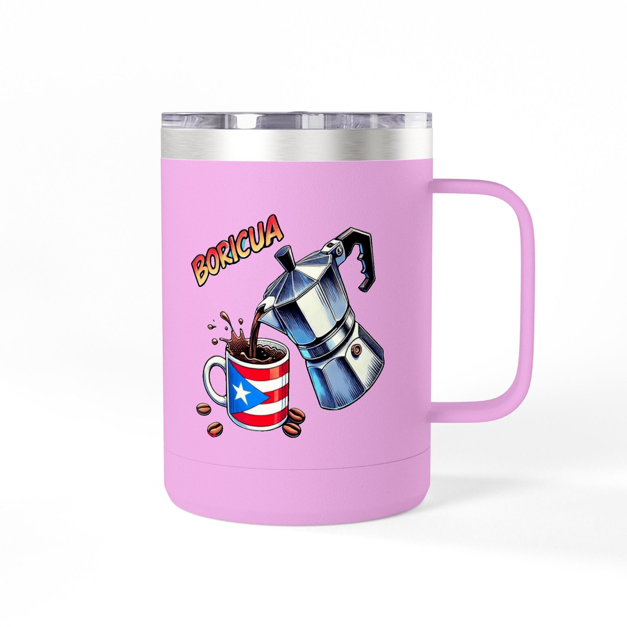Puerto Rican Coffee Mug Tumbler, 15oz | Great Gift for Coffee Lovers, Unique Kitchen Decor, Perfect for Birthdays & Holidays - Metamorphosis Creations