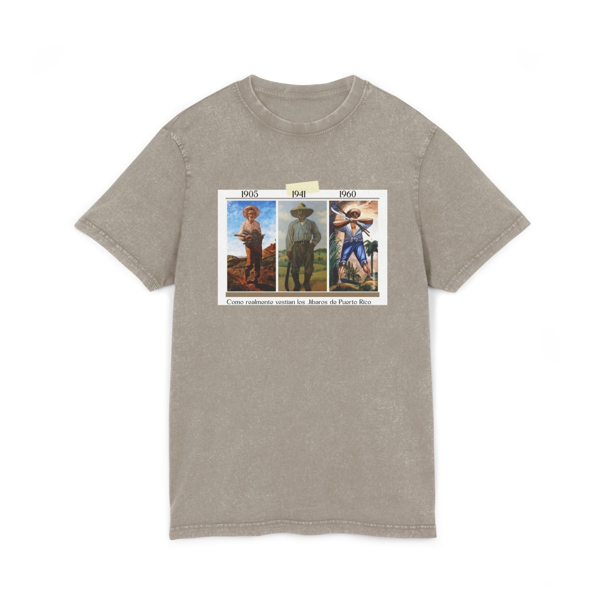 Puerto Rican Festival Shirt Vintage - Inspired Acid Washed Round Neck Tee, Distressed T-Shirt for Summer Days - Metamorphosis Creations