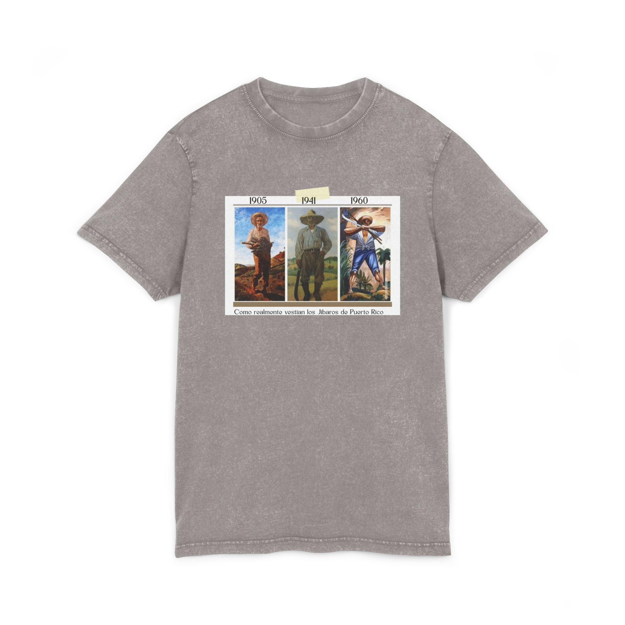 Puerto Rican Festival Shirt Vintage - Inspired Acid Washed Round Neck Tee, Distressed T-Shirt for Summer Days - Metamorphosis Creations