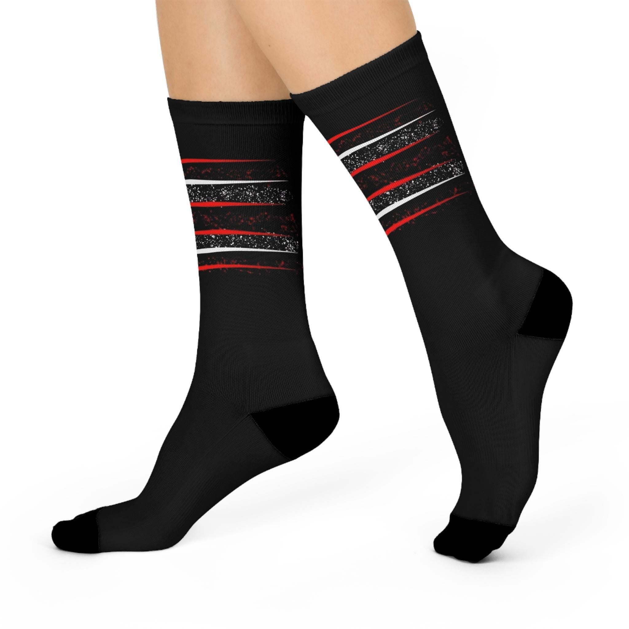 Puerto Rican Flag Footwear Cushioned Crew Socks - Metamorphosis Creations