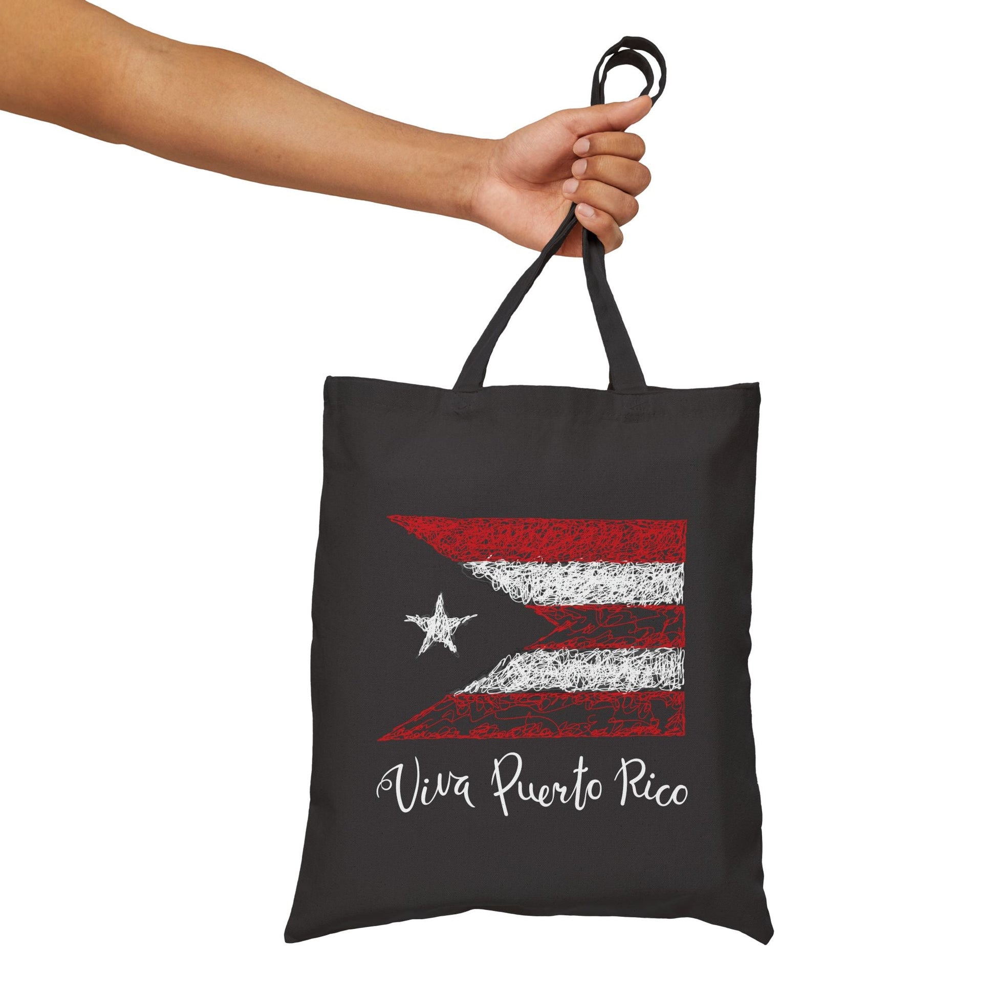 Puerto Rican Flag Handbag Cotton Canvas Tote Bag - Metamorphosis Creations