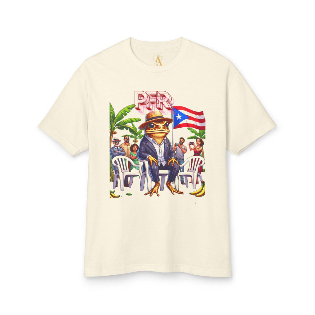 Puerto Rican Flag T-Shirt, CoquÃ­ Frog Graphic Tee, Unisex Heavyweight Garment - Dyed Cotton Shirt - Metamorphosis Creations