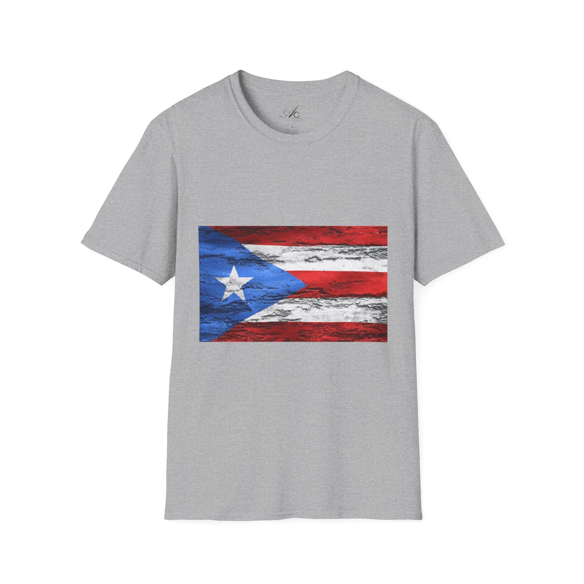 Puerto Rican Flag T-Shirt | Unisex Softstyle Tee | Perfect for Festivals, Patriotic Celebrations, Summer Wear, Gift Ideas, Casual Outfits - Metamorphosis Creations
