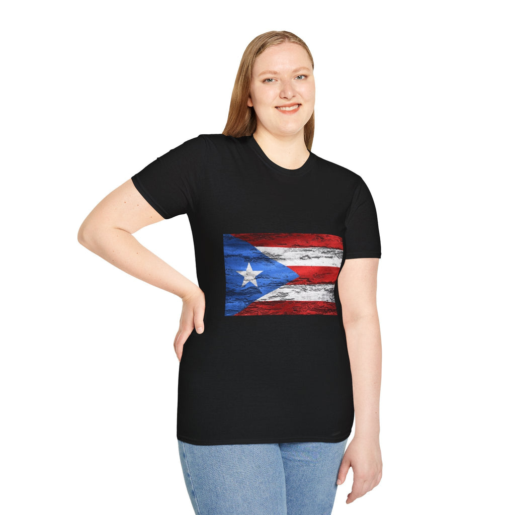 Puerto Rican Flag T-Shirt | Unisex Softstyle Tee | Perfect for Festivals, Patriotic Celebrations, Summer Wear, Gift Ideas, Casual Outfits - Metamorphosis Creations