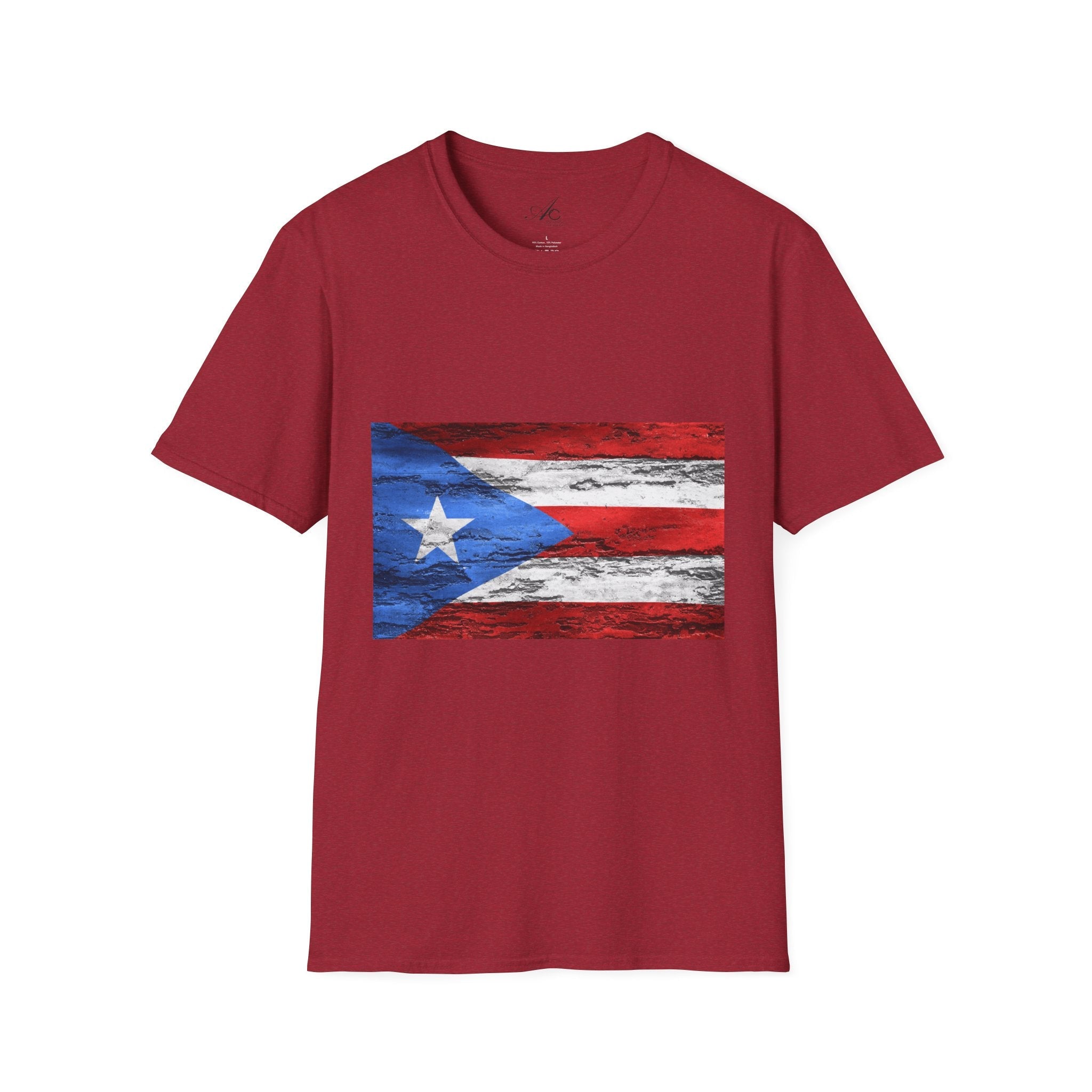 Puerto Rican Flag T-Shirt | Unisex Softstyle Tee | Perfect for Festivals, Patriotic Celebrations, Summer Wear, Gift Ideas, Casual Outfits - Metamorphosis Creations