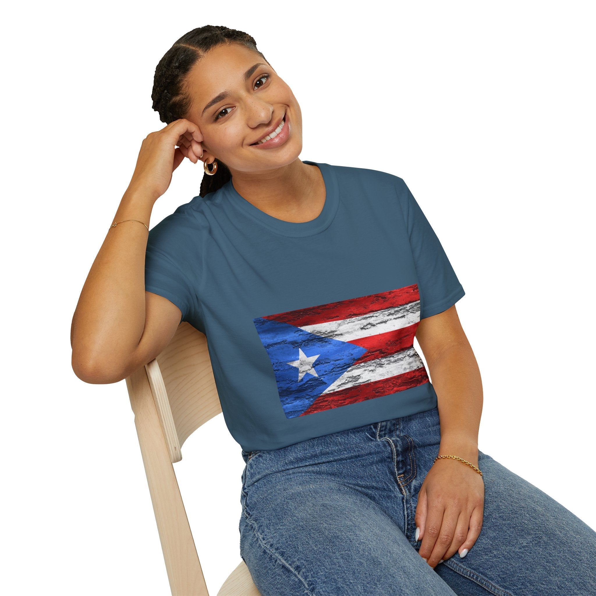 Puerto Rican Flag T-Shirt | Unisex Softstyle Tee | Perfect for Festivals, Patriotic Celebrations, Summer Wear, Gift Ideas, Casual Outfits - Metamorphosis Creations
