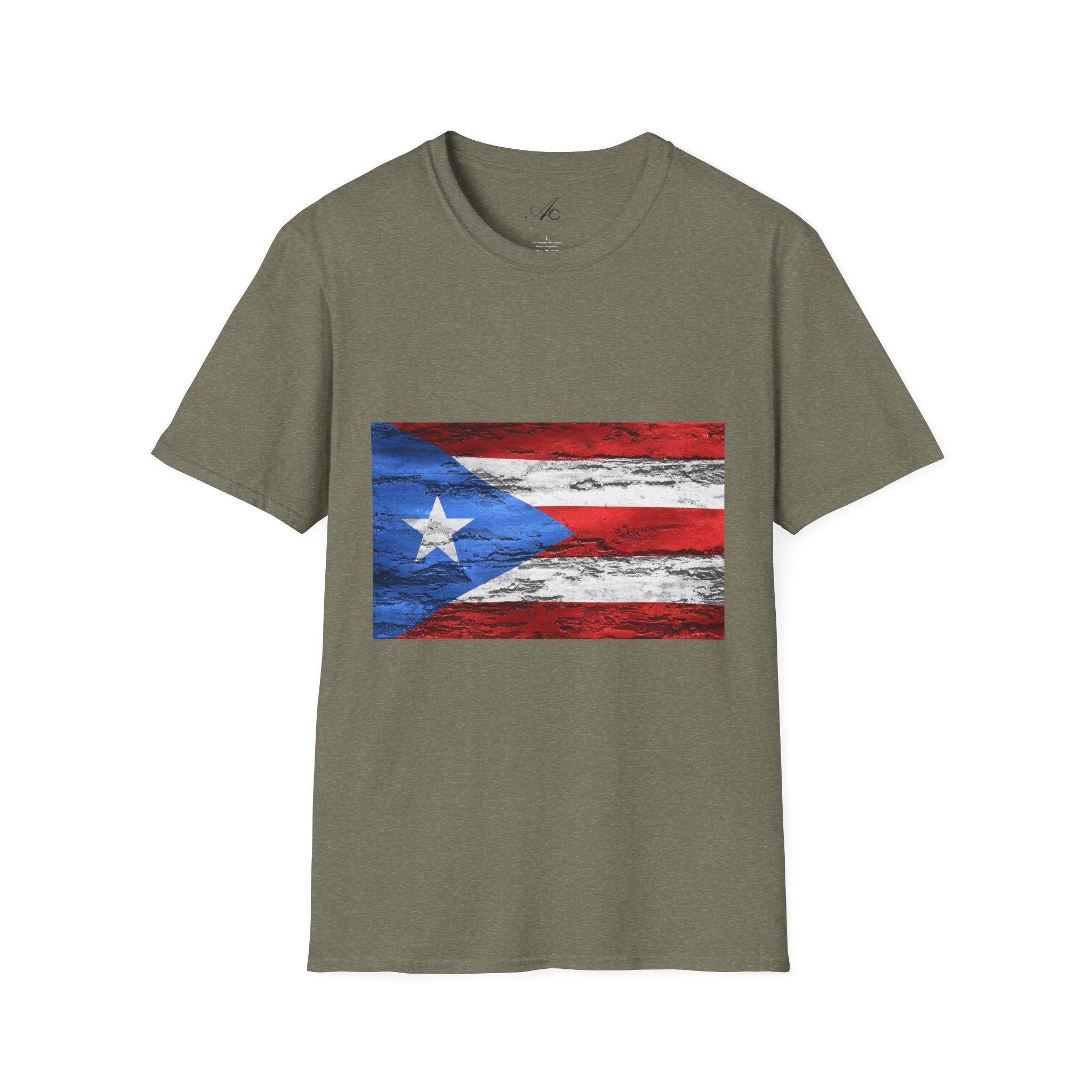 Puerto Rican Flag T-Shirt | Unisex Softstyle Tee | Perfect for Festivals, Patriotic Celebrations, Summer Wear, Gift Ideas, Casual Outfits - Metamorphosis Creations