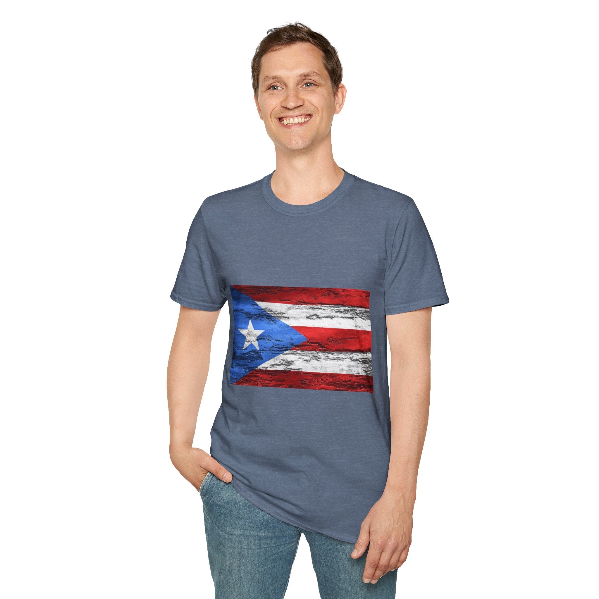 Puerto Rican Flag T-Shirt | Unisex Softstyle Tee | Perfect for Festivals, Patriotic Celebrations, Summer Wear, Gift Ideas, Casual Outfits - Metamorphosis Creations