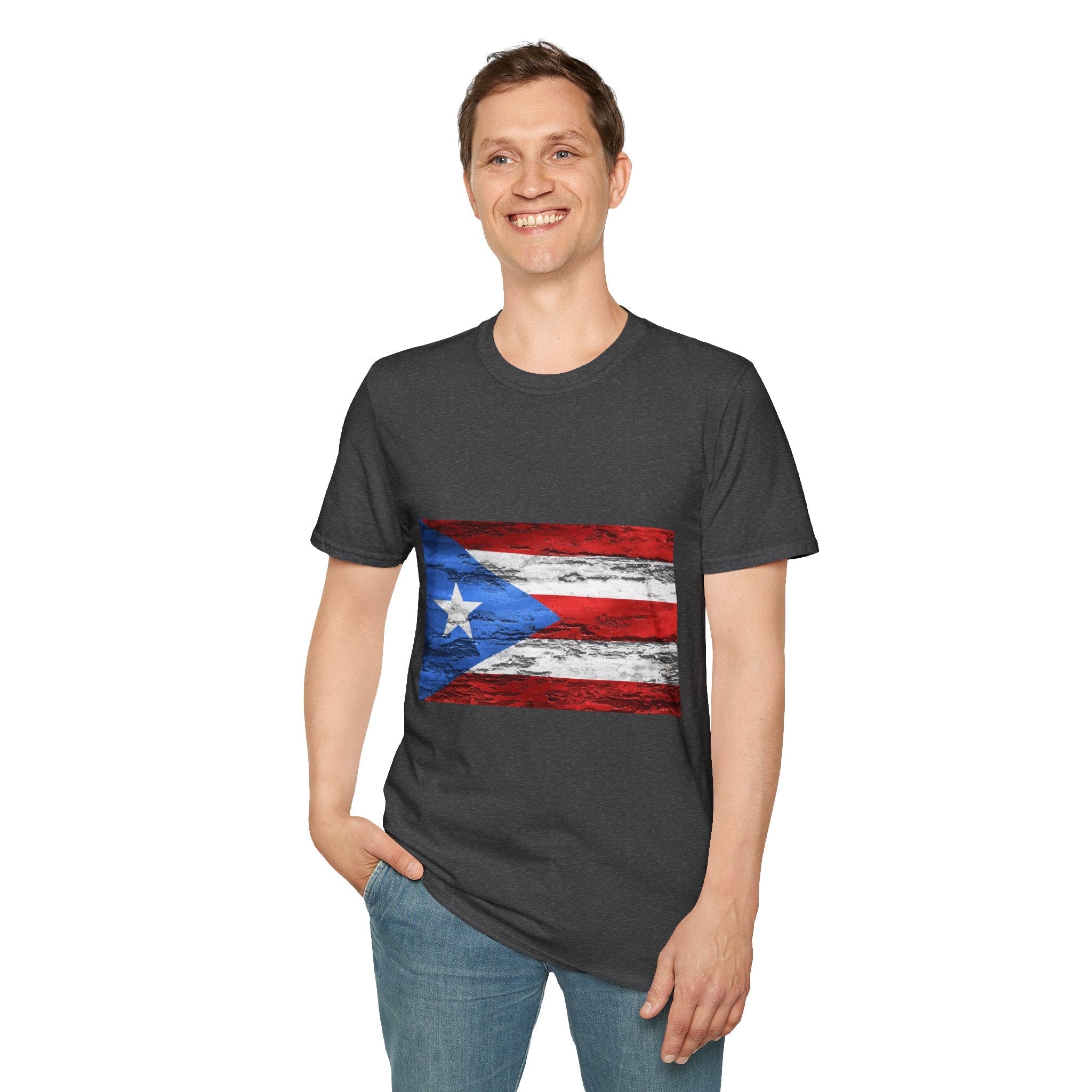 Puerto Rican Flag T-Shirt | Unisex Softstyle Tee | Perfect for Festivals, Patriotic Celebrations, Summer Wear, Gift Ideas, Casual Outfits - Metamorphosis Creations