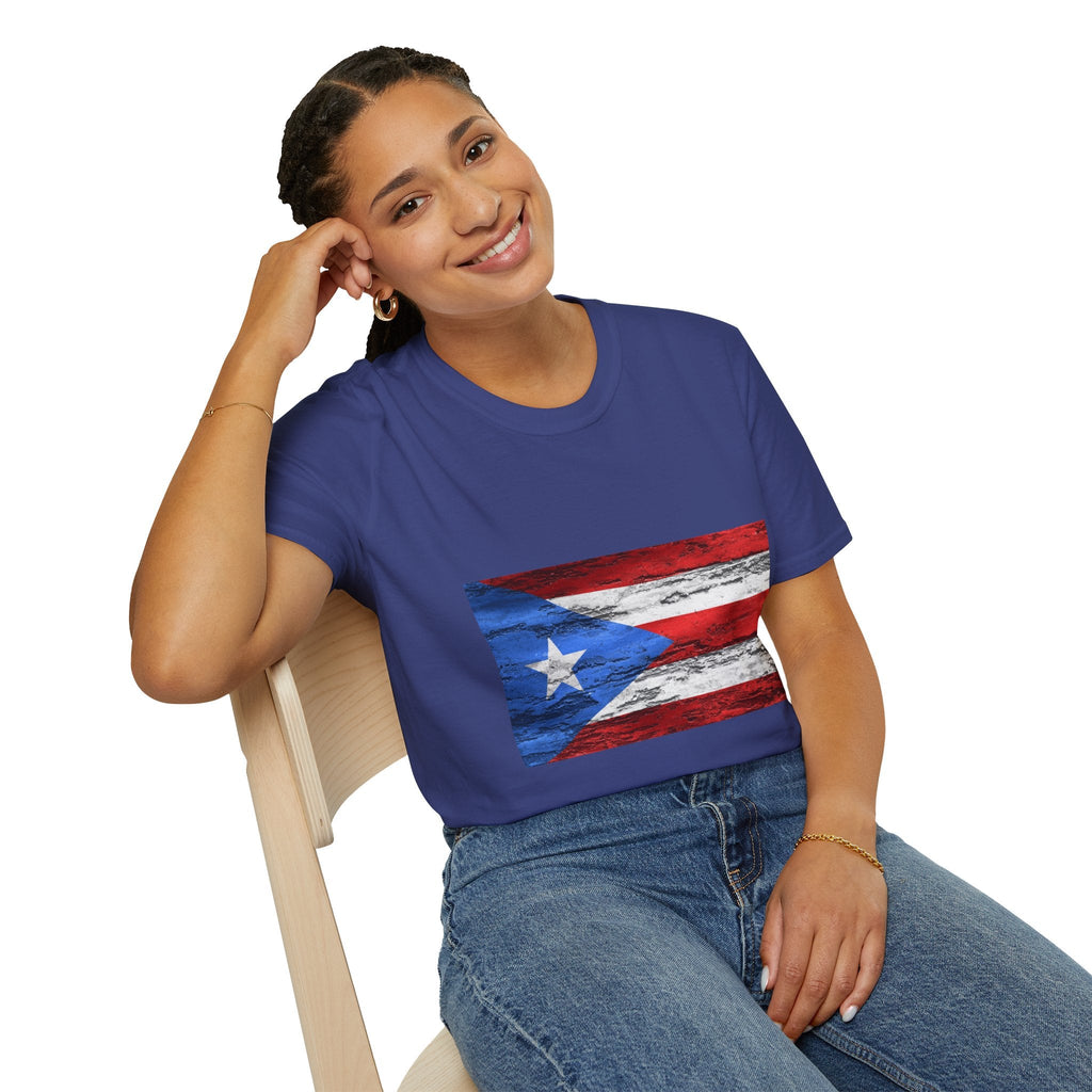 Puerto Rican Flag T-Shirt | Unisex Softstyle Tee | Perfect for Festivals, Patriotic Celebrations, Summer Wear, Gift Ideas, Casual Outfits - Metamorphosis Creations