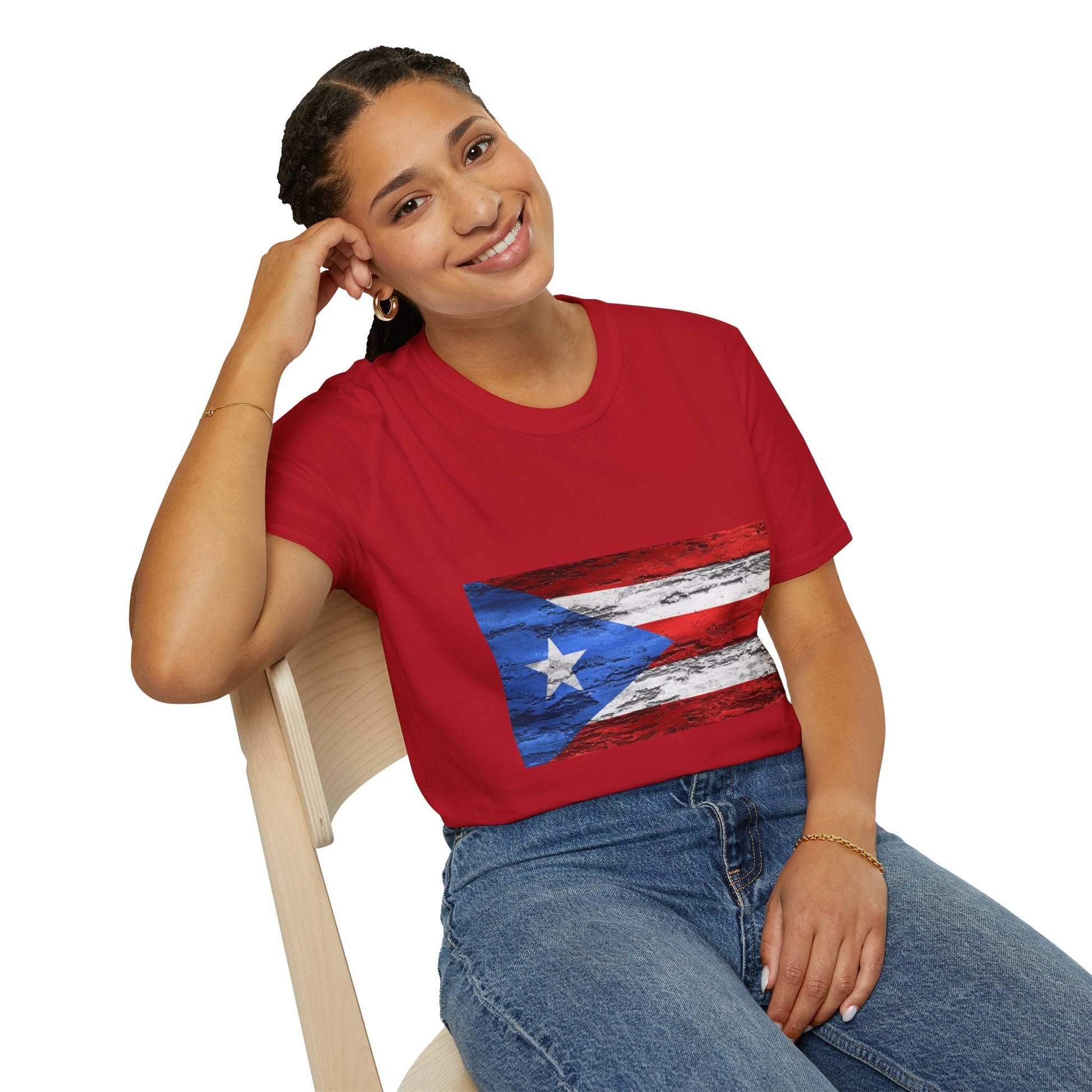 Puerto Rican Flag T-Shirt | Unisex Softstyle Tee | Perfect for Festivals, Patriotic Celebrations, Summer Wear, Gift Ideas, Casual Outfits - Metamorphosis Creations