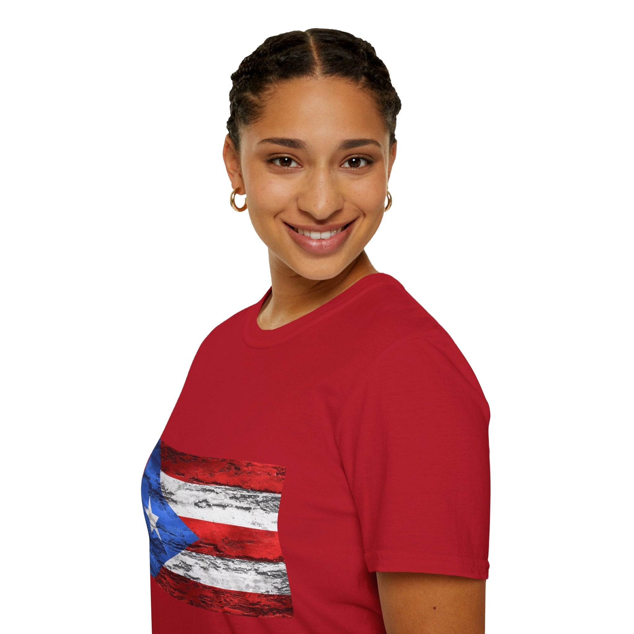 Puerto Rican Flag T-Shirt | Unisex Softstyle Tee | Perfect for Festivals, Patriotic Celebrations, Summer Wear, Gift Ideas, Casual Outfits - Metamorphosis Creations