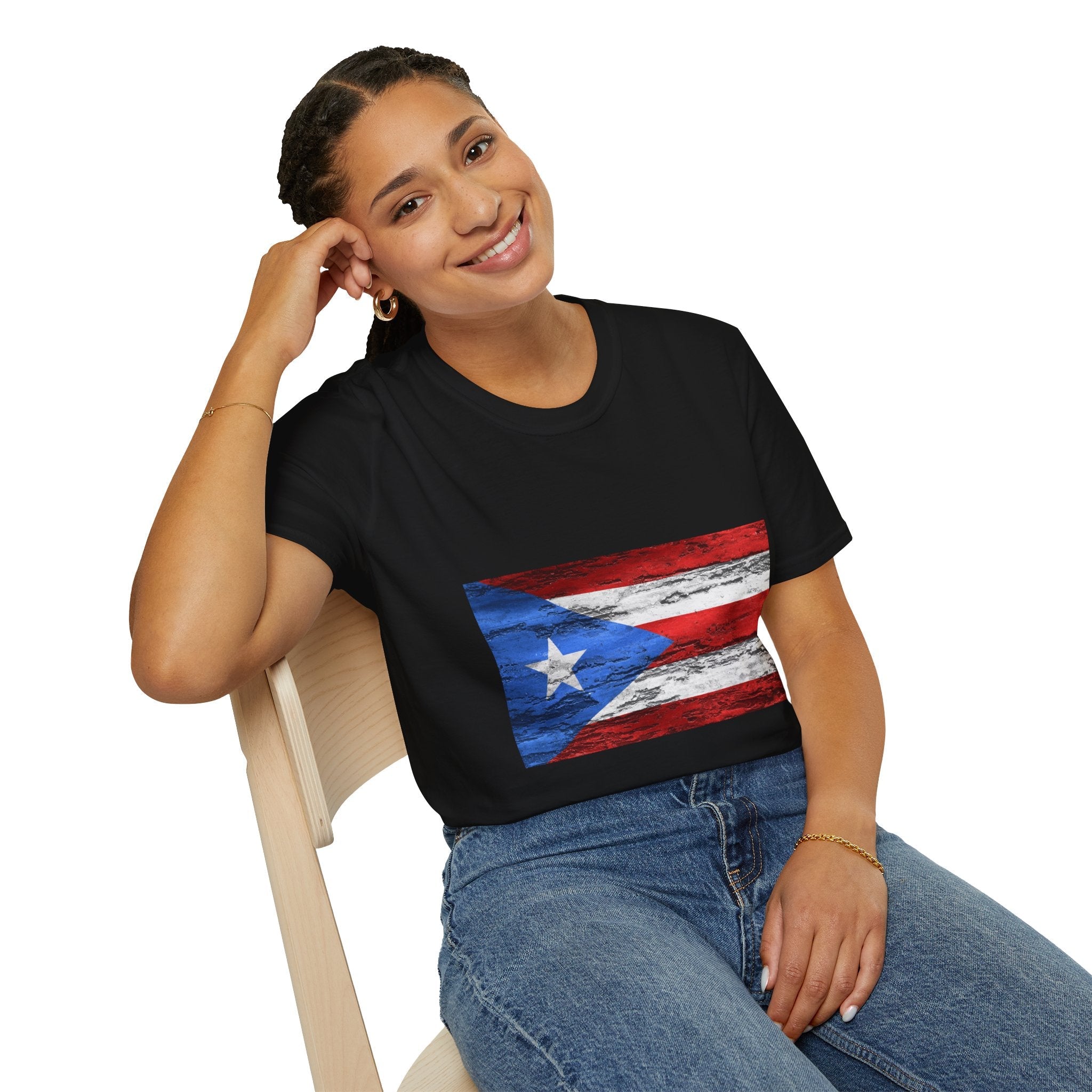 Puerto Rican Flag T-Shirt | Unisex Softstyle Tee | Perfect for Festivals, Patriotic Celebrations, Summer Wear, Gift Ideas, Casual Outfits - Metamorphosis Creations