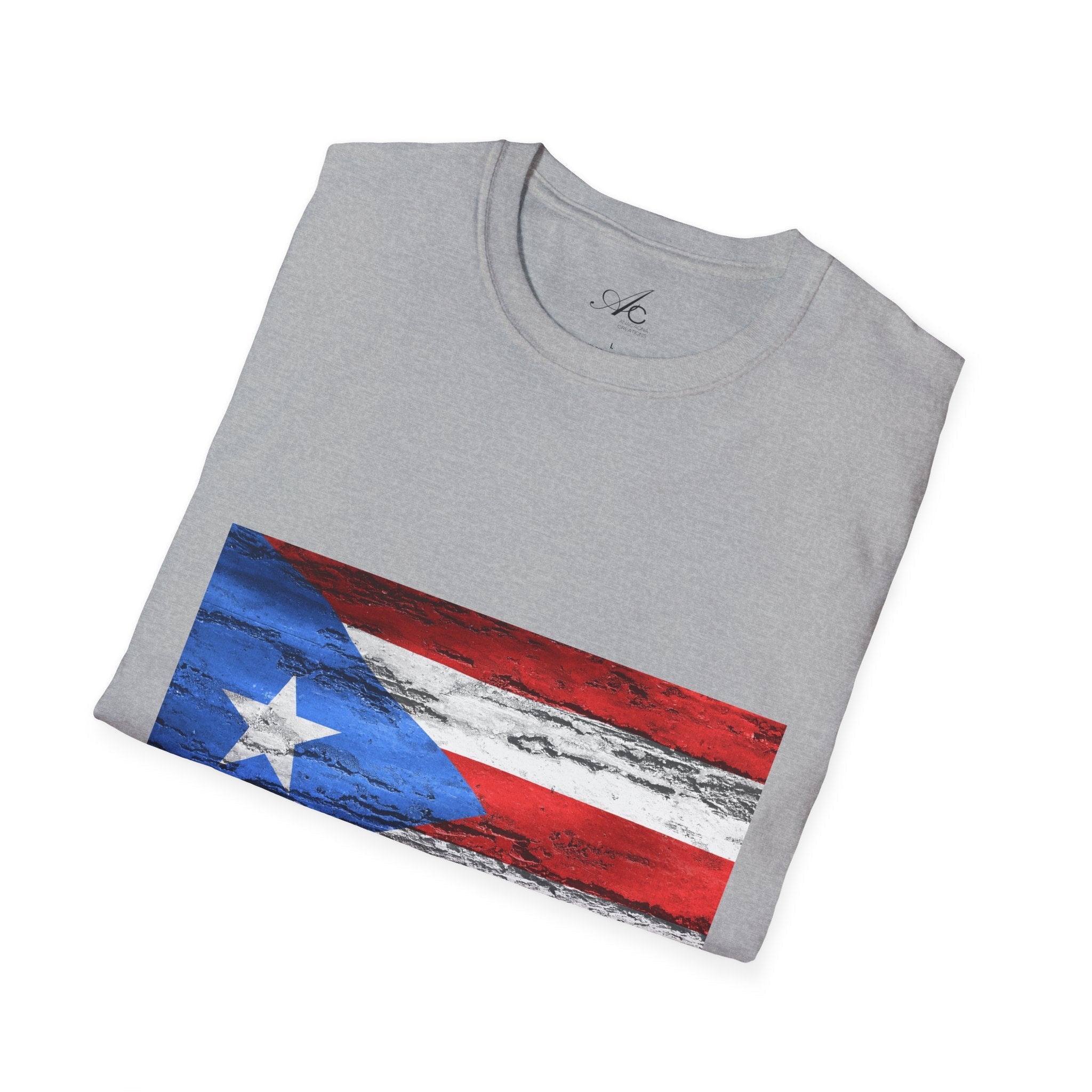 Puerto Rican Flag T-Shirt | Unisex Softstyle Tee | Perfect for Festivals, Patriotic Celebrations, Summer Wear, Gift Ideas, Casual Outfits - Metamorphosis Creations