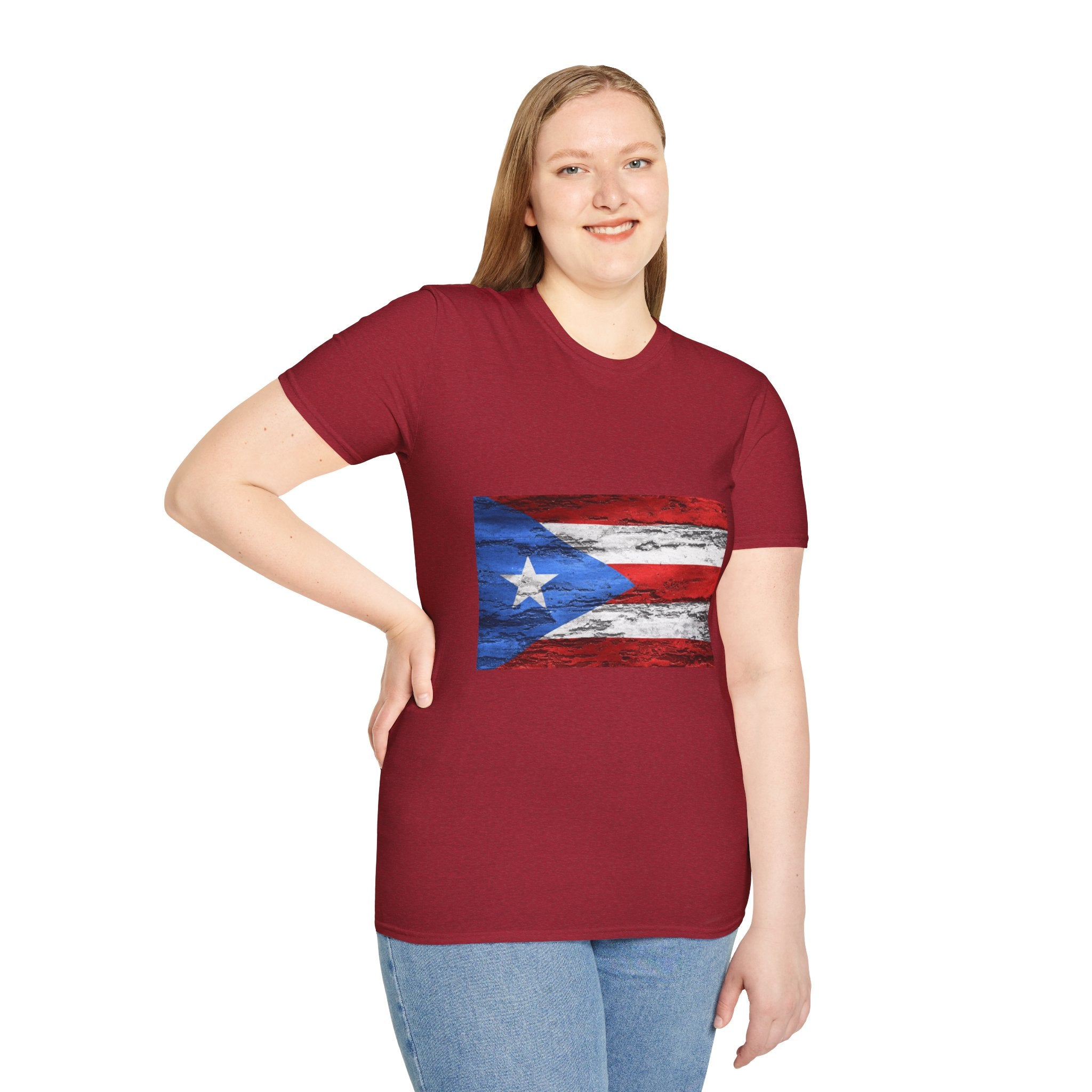 Puerto Rican Flag T-Shirt | Unisex Softstyle Tee | Perfect for Festivals, Patriotic Celebrations, Summer Wear, Gift Ideas, Casual Outfits - Metamorphosis Creations