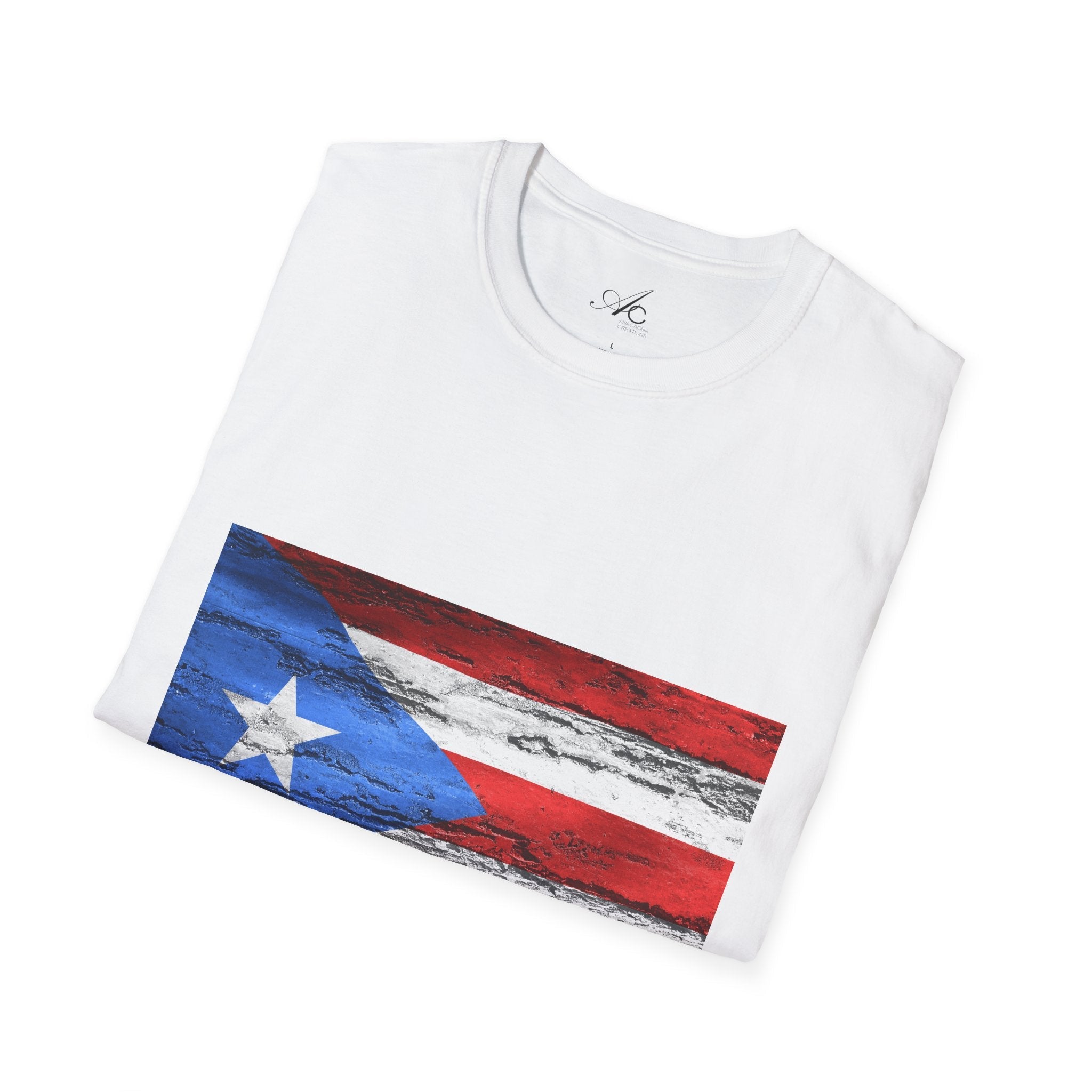 Puerto Rican Flag T-Shirt | Unisex Softstyle Tee | Perfect for Festivals, Patriotic Celebrations, Summer Wear, Gift Ideas, Casual Outfits - Metamorphosis Creations