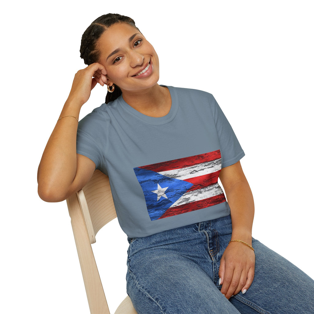 Puerto Rican Flag T-Shirt | Unisex Softstyle Tee | Perfect for Festivals, Patriotic Celebrations, Summer Wear, Gift Ideas, Casual Outfits - Metamorphosis Creations