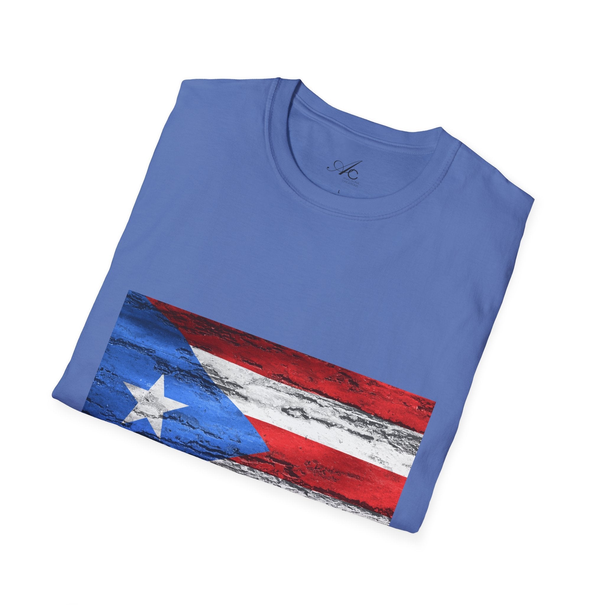 Puerto Rican Flag T-Shirt | Unisex Softstyle Tee | Perfect for Festivals, Patriotic Celebrations, Summer Wear, Gift Ideas, Casual Outfits - Metamorphosis Creations