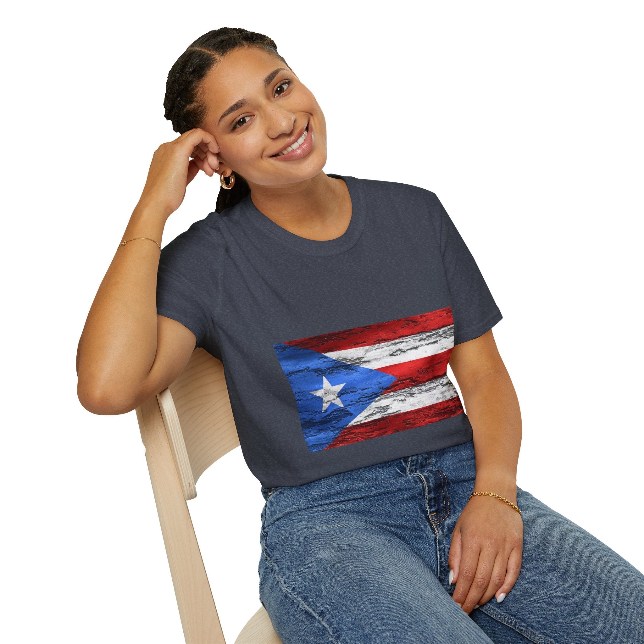 Puerto Rican Flag T-Shirt | Unisex Softstyle Tee | Perfect for Festivals, Patriotic Celebrations, Summer Wear, Gift Ideas, Casual Outfits - Metamorphosis Creations