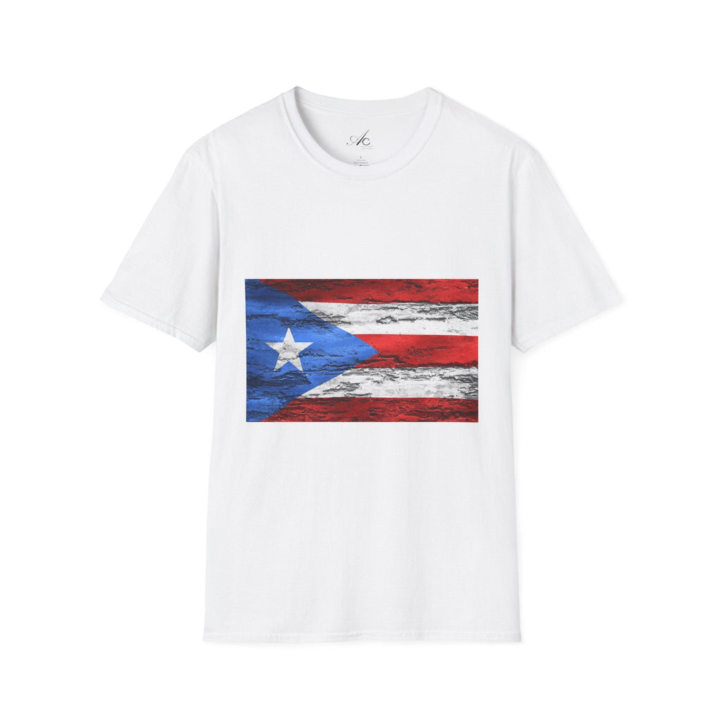 Puerto Rican Flag T-Shirt | Unisex Softstyle Tee | Perfect for Festivals, Patriotic Celebrations, Summer Wear, Gift Ideas, Casual Outfits - Metamorphosis Creations