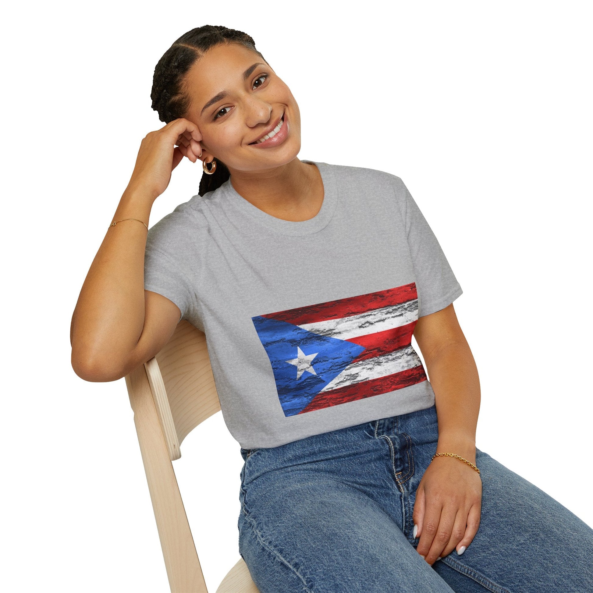 Puerto Rican Flag T-Shirt | Unisex Softstyle Tee | Perfect for Festivals, Patriotic Celebrations, Summer Wear, Gift Ideas, Casual Outfits - Metamorphosis Creations