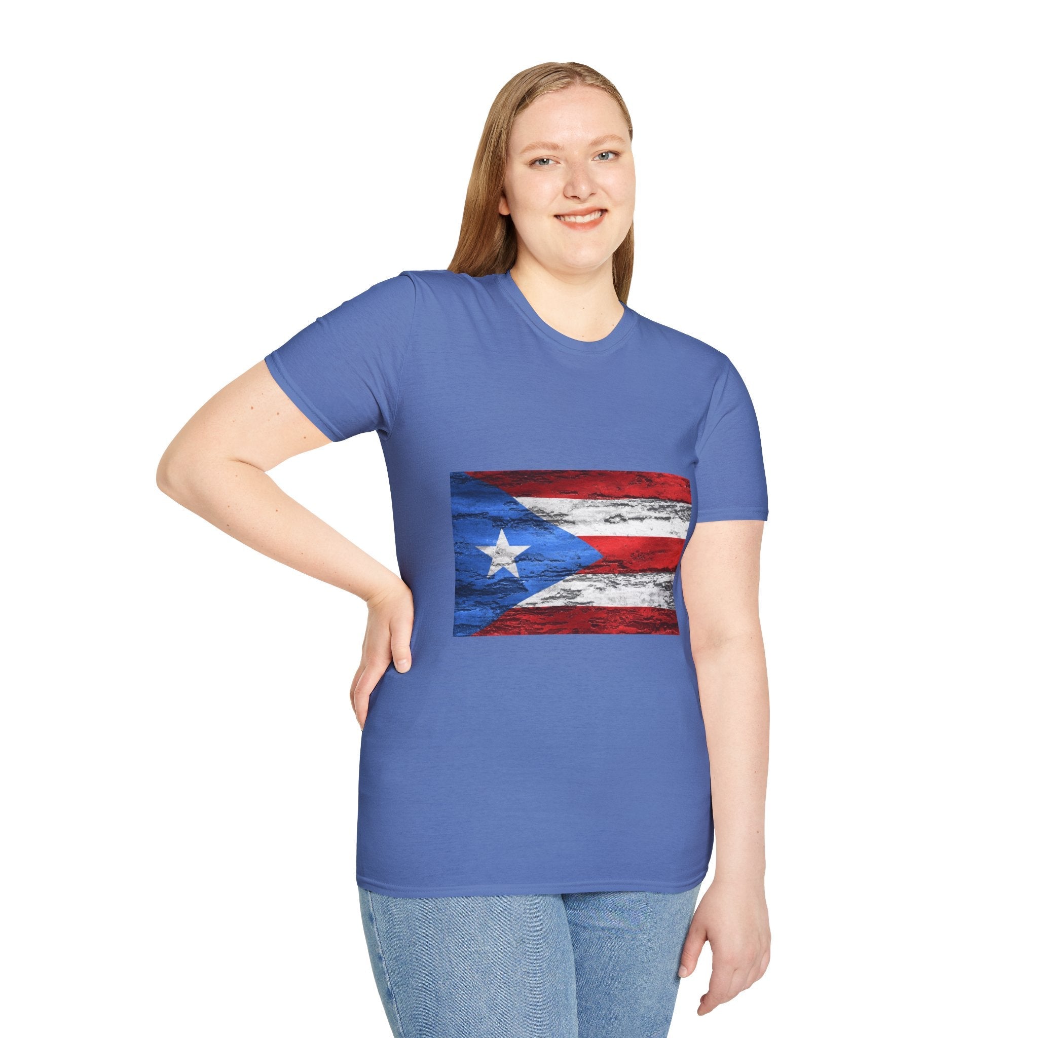 Puerto Rican Flag T-Shirt | Unisex Softstyle Tee | Perfect for Festivals, Patriotic Celebrations, Summer Wear, Gift Ideas, Casual Outfits - Metamorphosis Creations