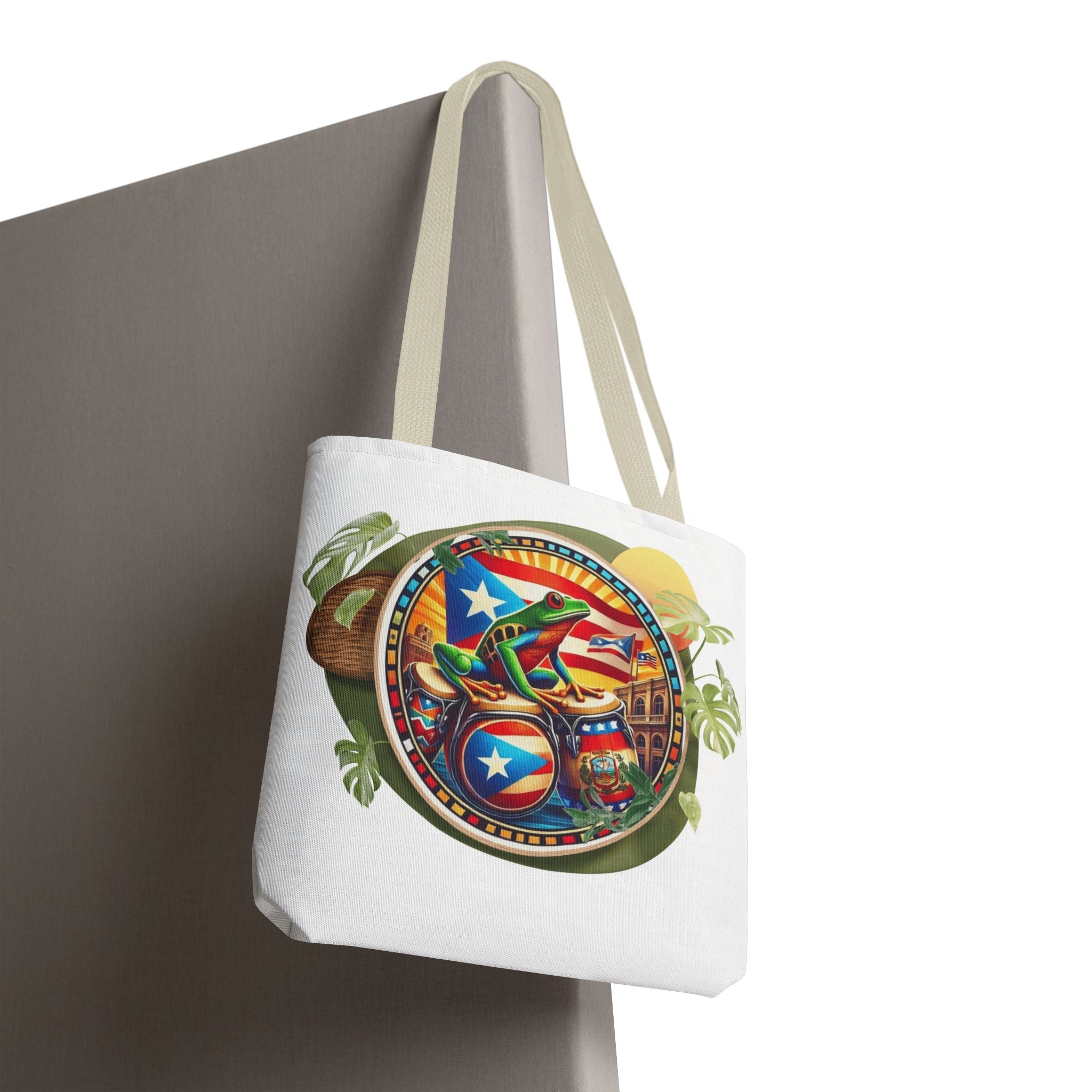 Puerto Rican Flag Tote Borinquen Beach Essentials, Travel Companion, Great for Gifts or Festivals - Metamorphosis Creations