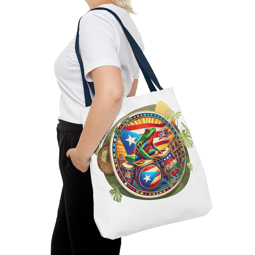 Puerto Rican Flag Tote Borinquen Beach Essentials, Travel Companion, Great for Gifts or Festivals - Metamorphosis Creations