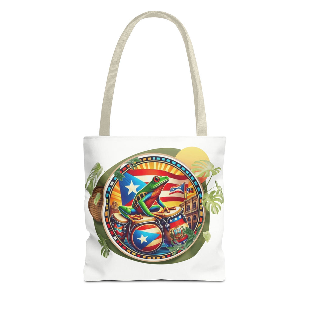 Puerto Rican Flag Tote Borinquen Beach Essentials, Travel Companion, Great for Gifts or Festivals - Metamorphosis Creations