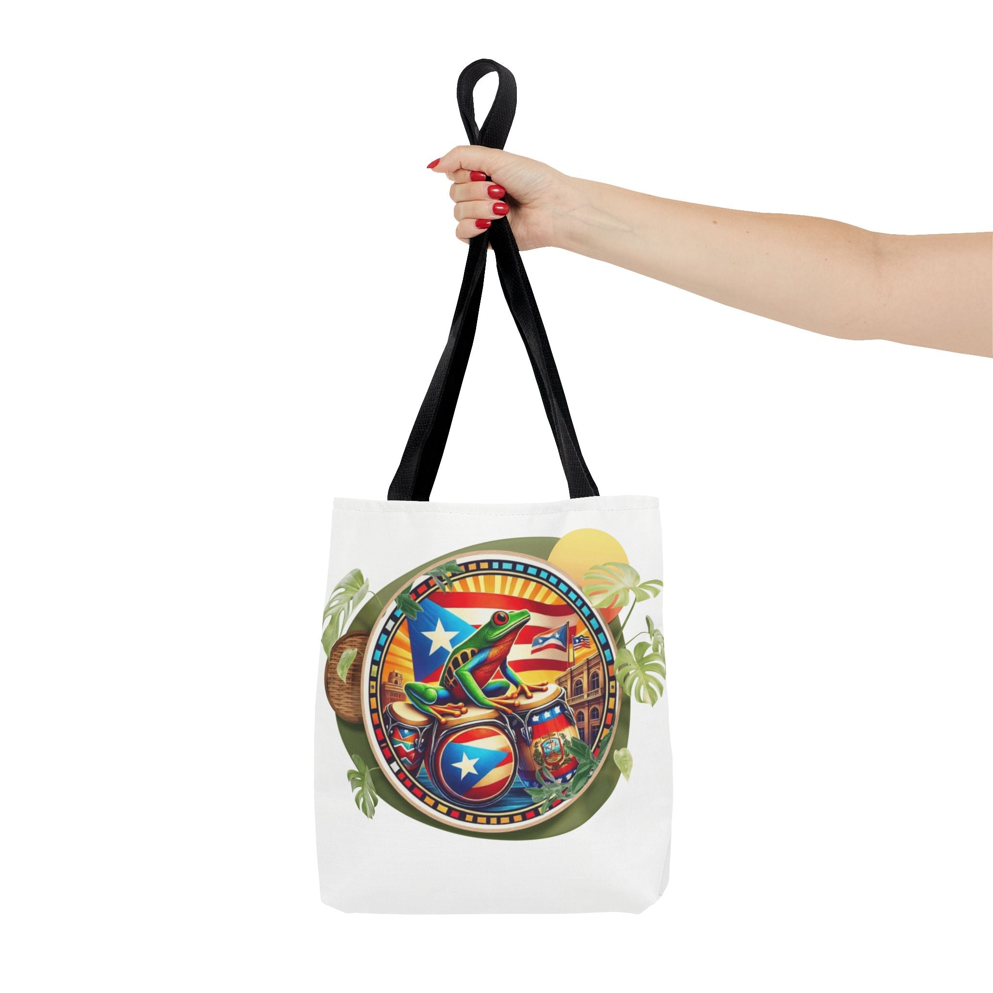Puerto Rican Flag Tote Borinquen Beach Essentials, Travel Companion, Great for Gifts or Festivals - Metamorphosis Creations