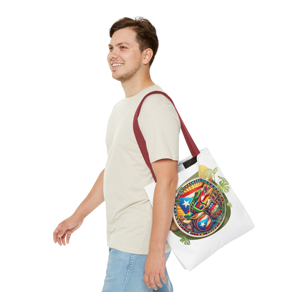 Puerto Rican Flag Tote Borinquen Beach Essentials, Travel Companion, Great for Gifts or Festivals - Metamorphosis Creations