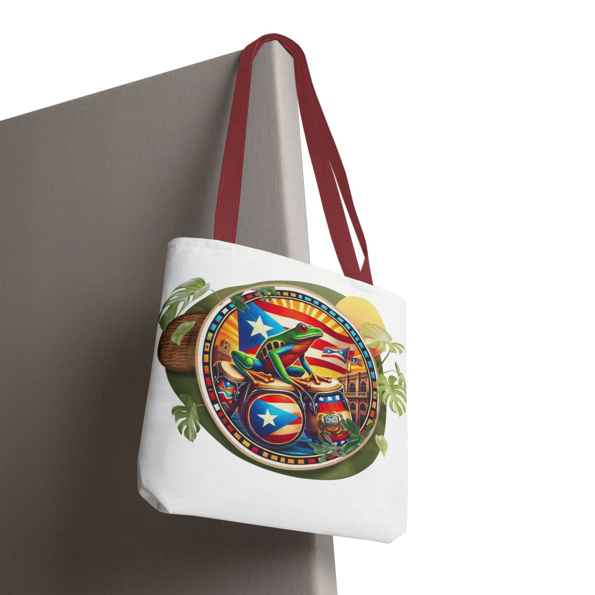 Puerto Rican Flag Tote Borinquen Beach Essentials, Travel Companion, Great for Gifts or Festivals - Metamorphosis Creations