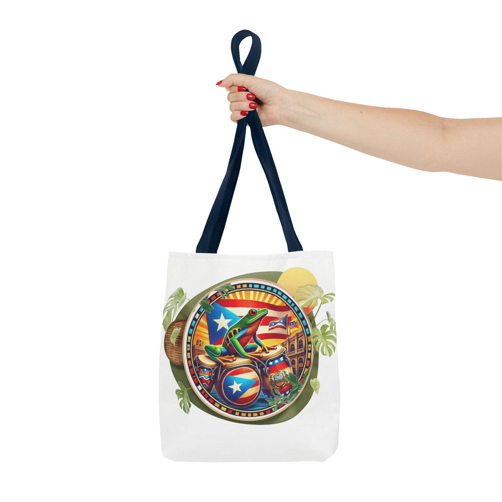 Puerto Rican Flag Tote Borinquen Beach Essentials, Travel Companion, Great for Gifts or Festivals - Metamorphosis Creations