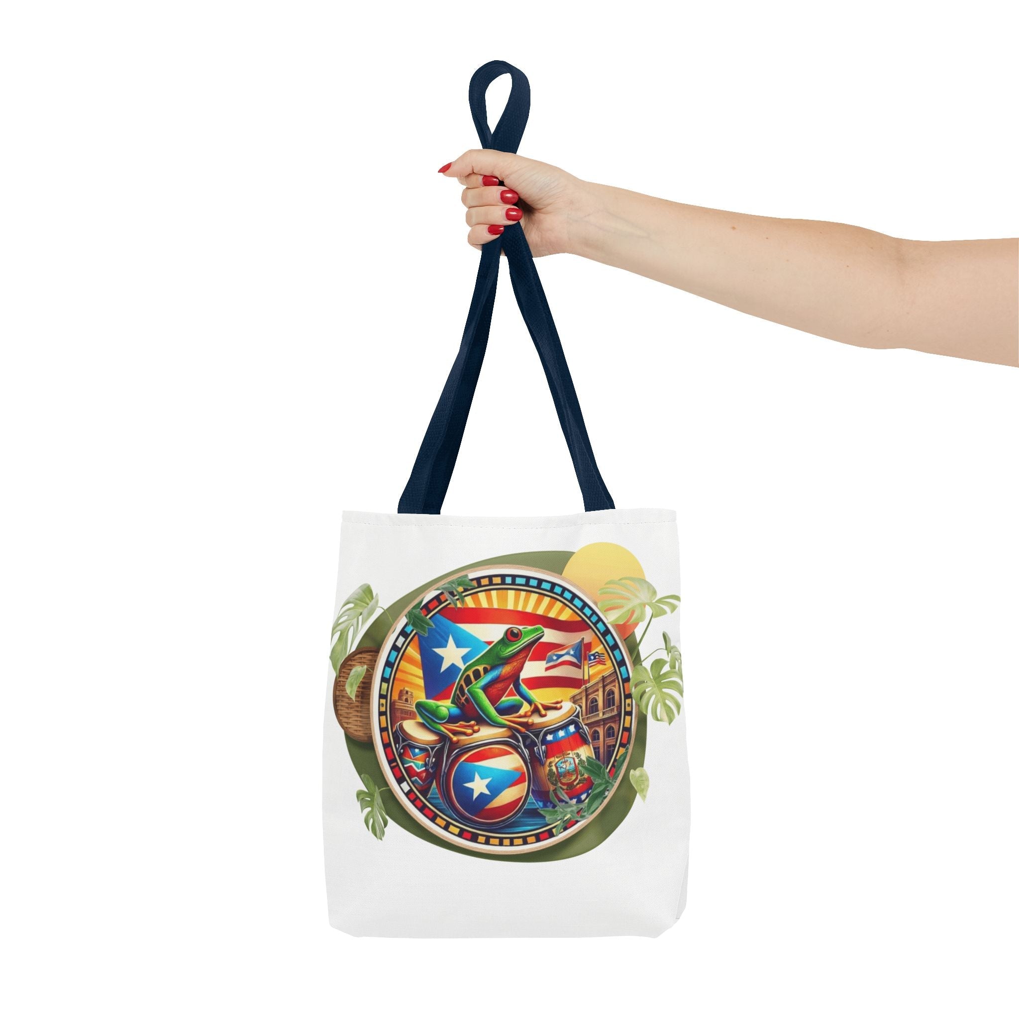 Puerto Rican Flag Tote Borinquen Beach Essentials, Travel Companion, Great for Gifts or Festivals - Metamorphosis Creations