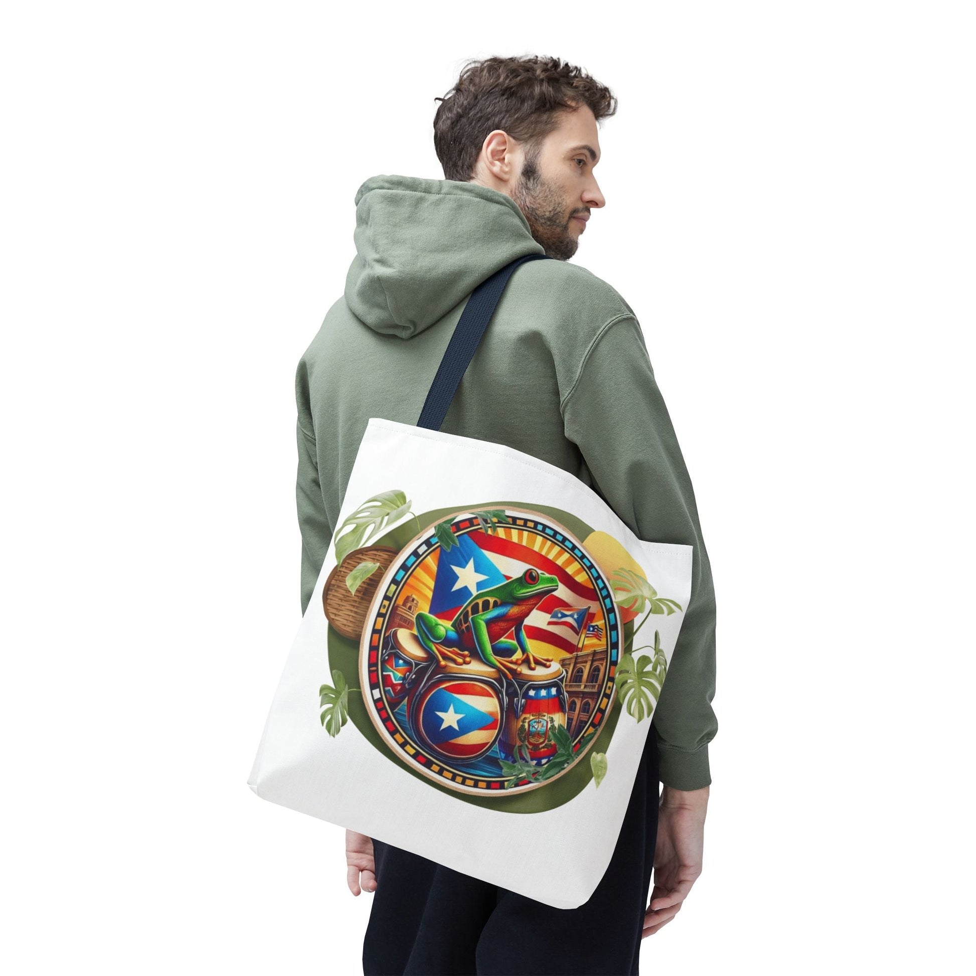 Puerto Rican Flag Tote Borinquen Beach Essentials, Travel Companion, Great for Gifts or Festivals - Metamorphosis Creations