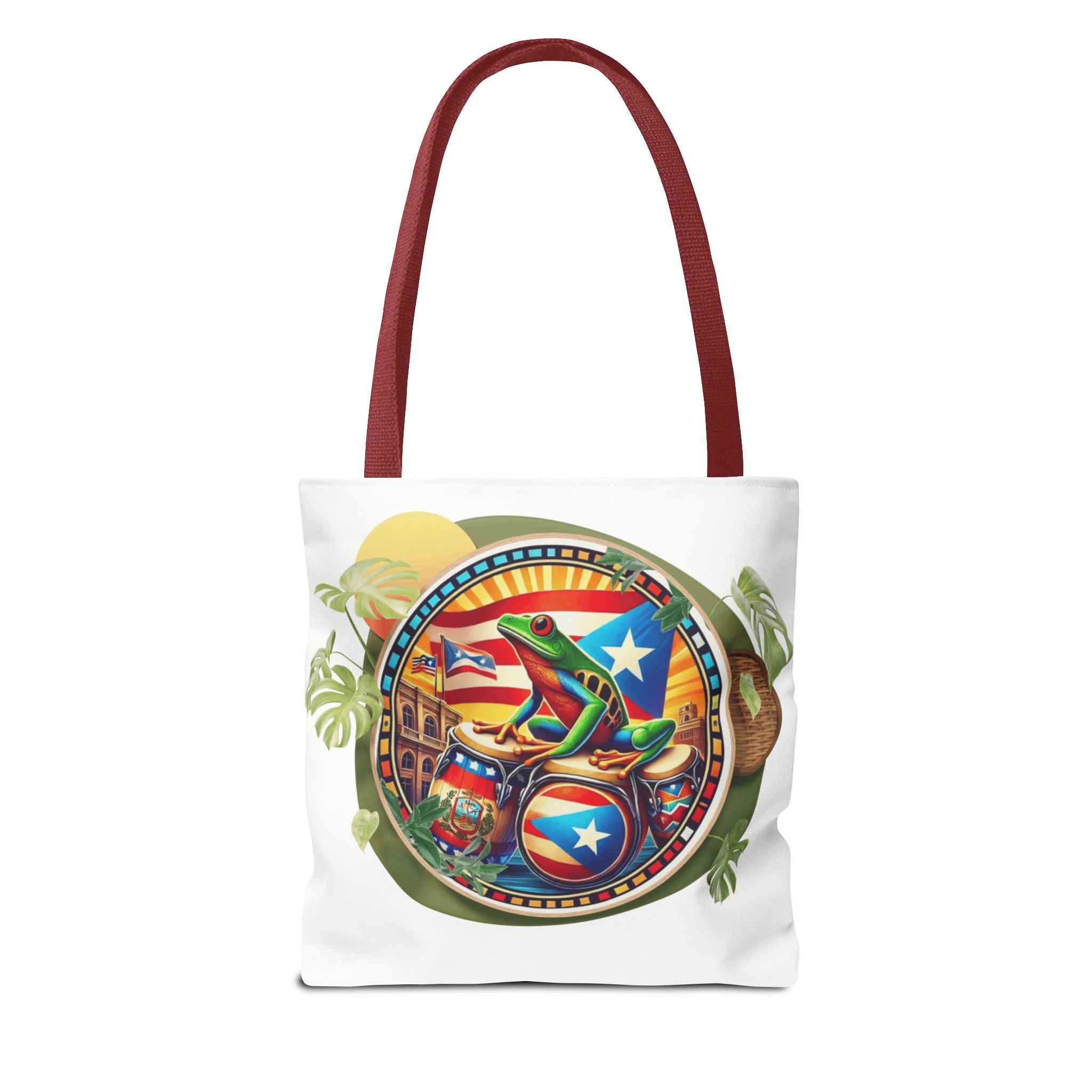 Puerto Rican Flag Tote Borinquen Beach Essentials, Travel Companion, Great for Gifts or Festivals - Metamorphosis Creations