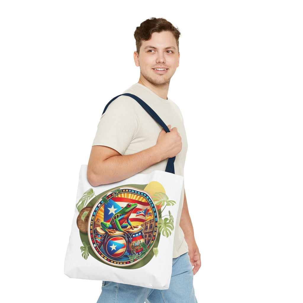 Puerto Rican Flag Tote Borinquen Beach Essentials, Travel Companion, Great for Gifts or Festivals - Metamorphosis Creations