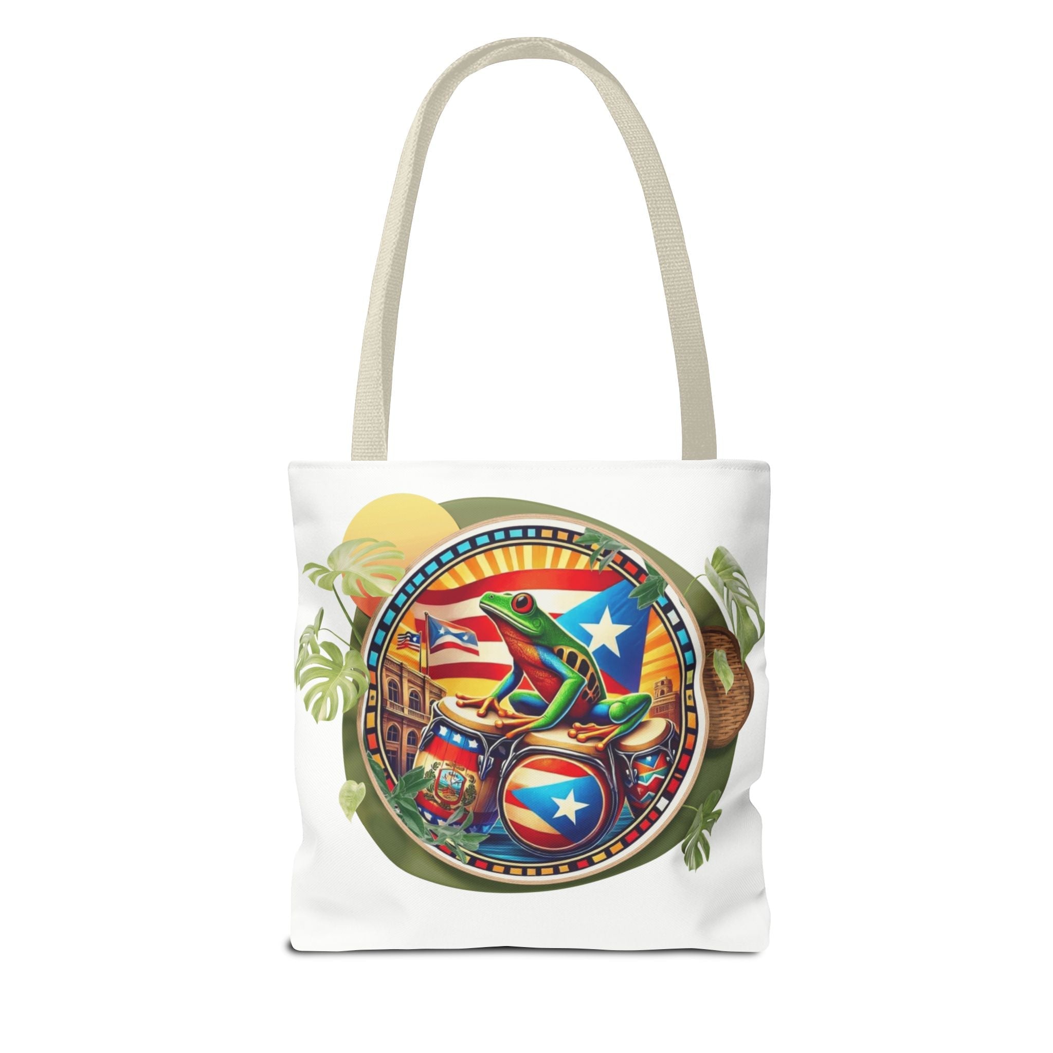 Puerto Rican Flag Tote Borinquen Beach Essentials, Travel Companion, Great for Gifts or Festivals - Metamorphosis Creations