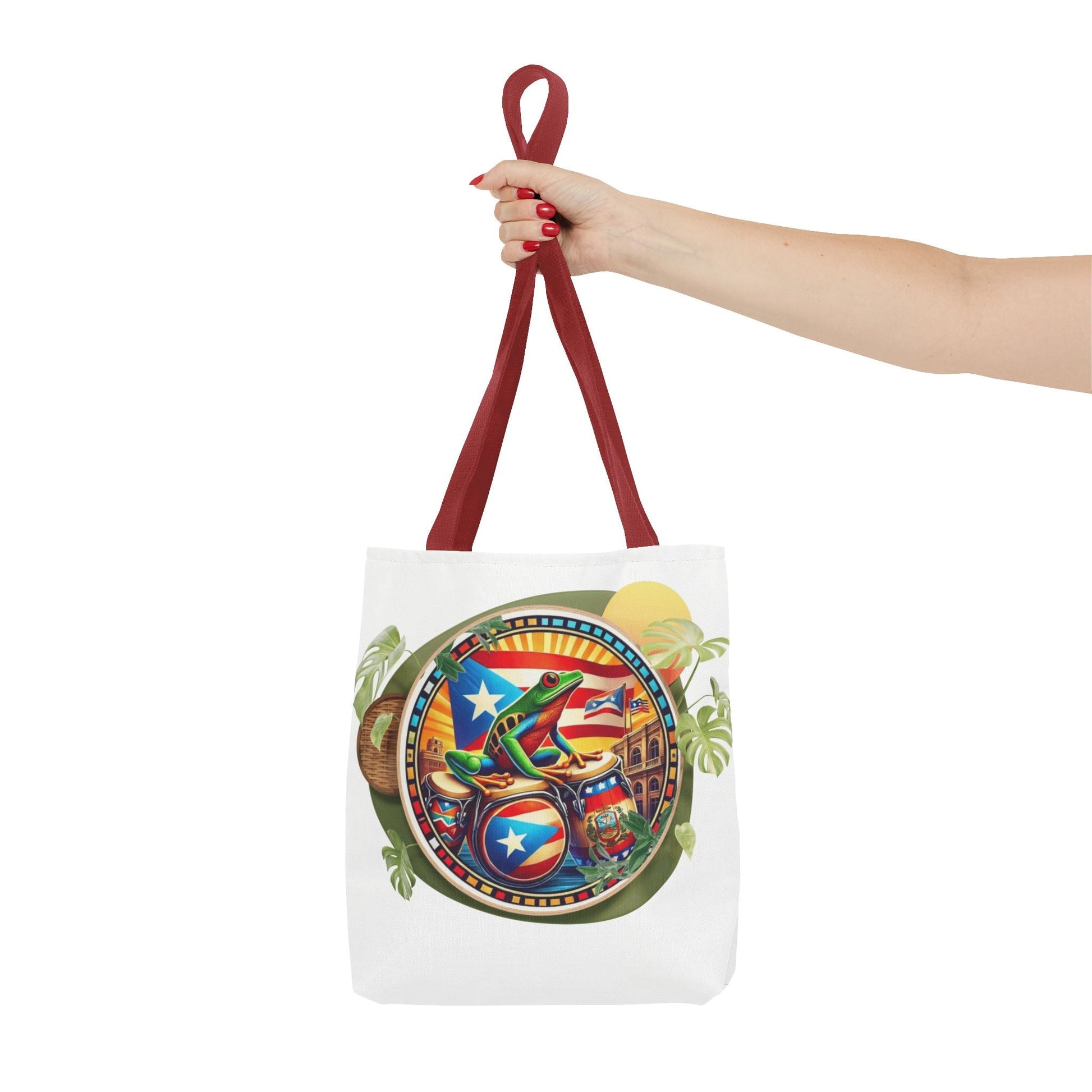 Puerto Rican Flag Tote Borinquen Beach Essentials, Travel Companion, Great for Gifts or Festivals - Metamorphosis Creations
