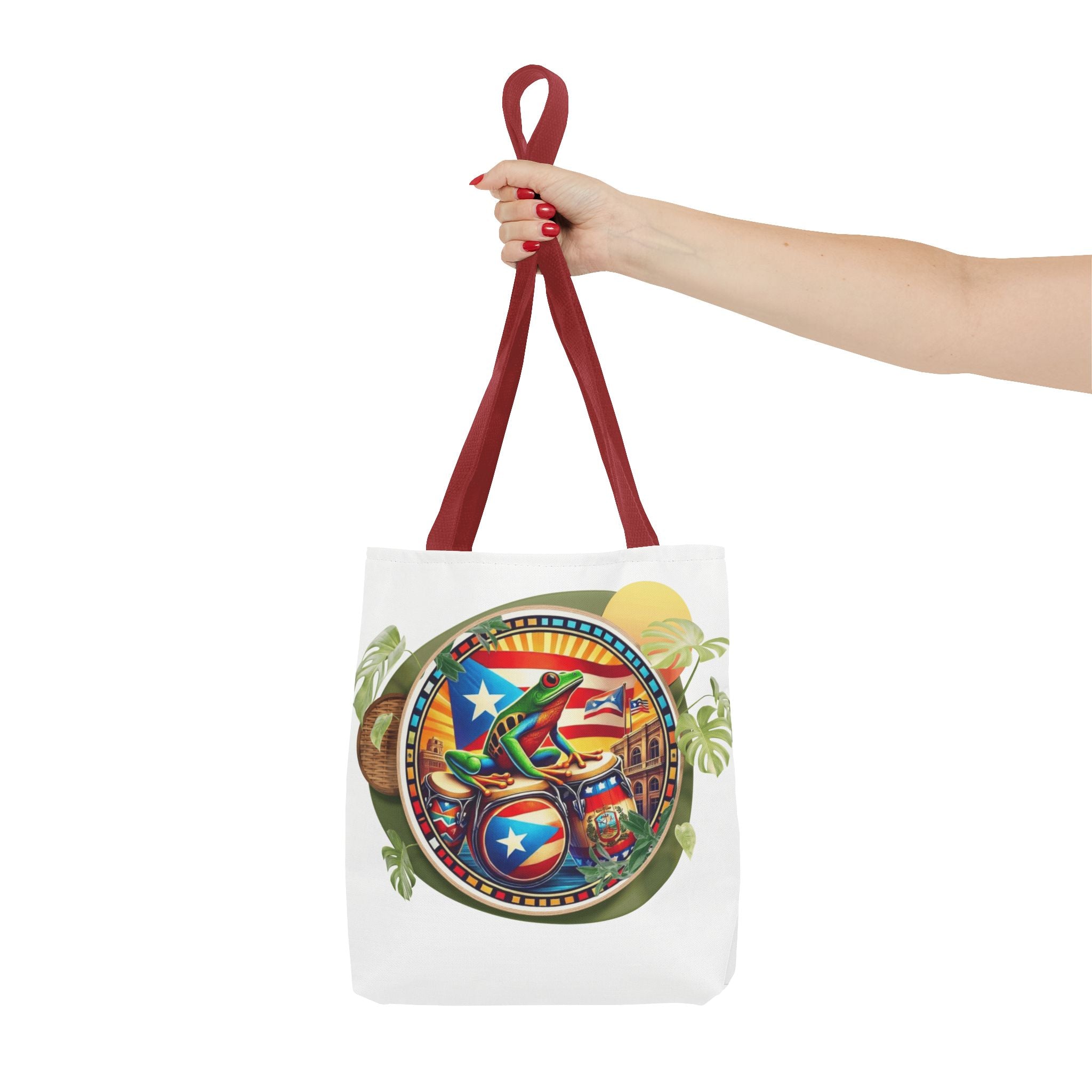 Puerto Rican Flag Tote Borinquen Beach Essentials, Travel Companion, Great for Gifts or Festivals - Metamorphosis Creations