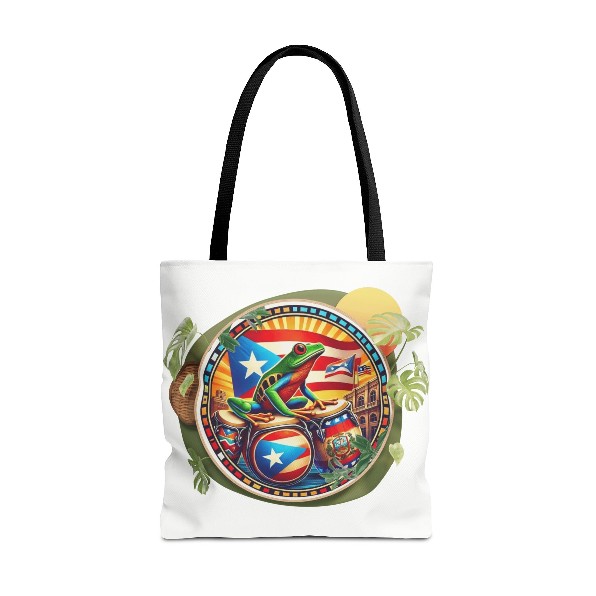 Puerto Rican Flag Tote Borinquen Beach Essentials, Travel Companion, Great for Gifts or Festivals - Metamorphosis Creations