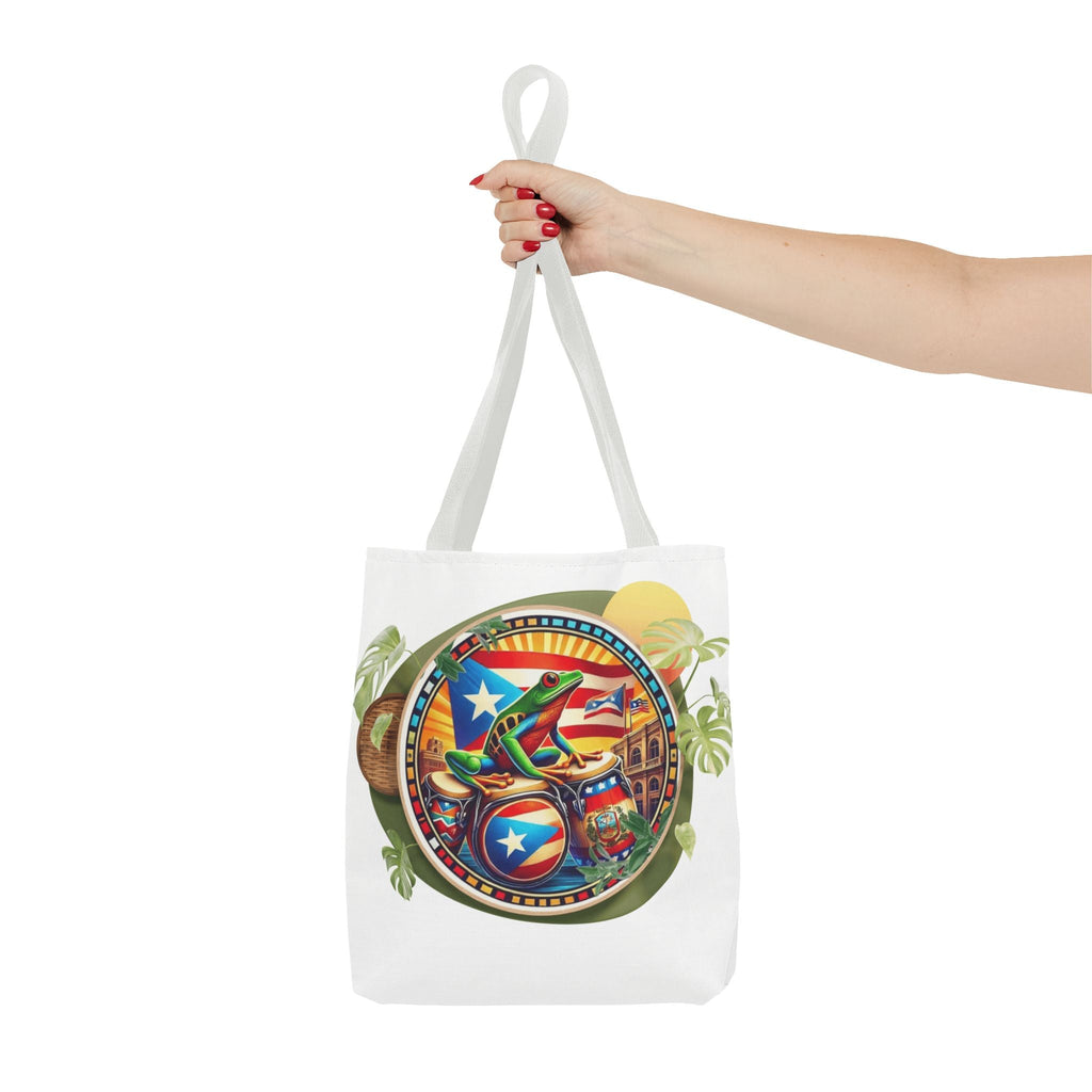 Puerto Rican Flag Tote Borinquen Beach Essentials, Travel Companion, Great for Gifts or Festivals - Metamorphosis Creations