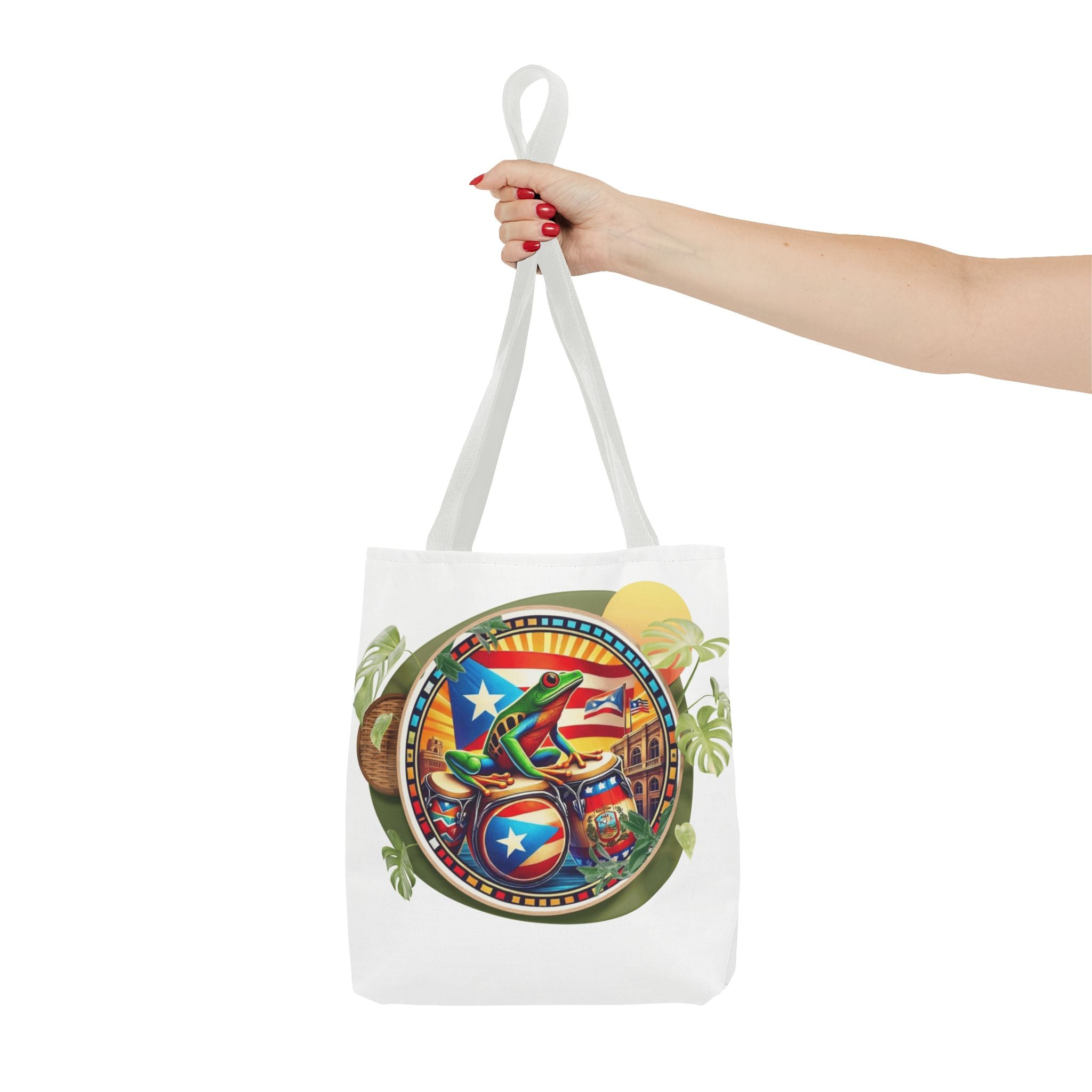 Puerto Rican Flag Tote Borinquen Beach Essentials, Travel Companion, Great for Gifts or Festivals - Metamorphosis Creations