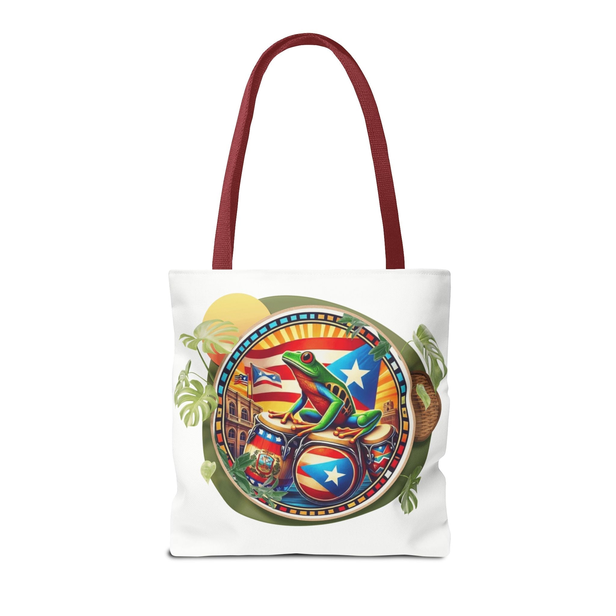 Puerto Rican Flag Tote Borinquen Beach Essentials, Travel Companion, Great for Gifts or Festivals - Metamorphosis Creations