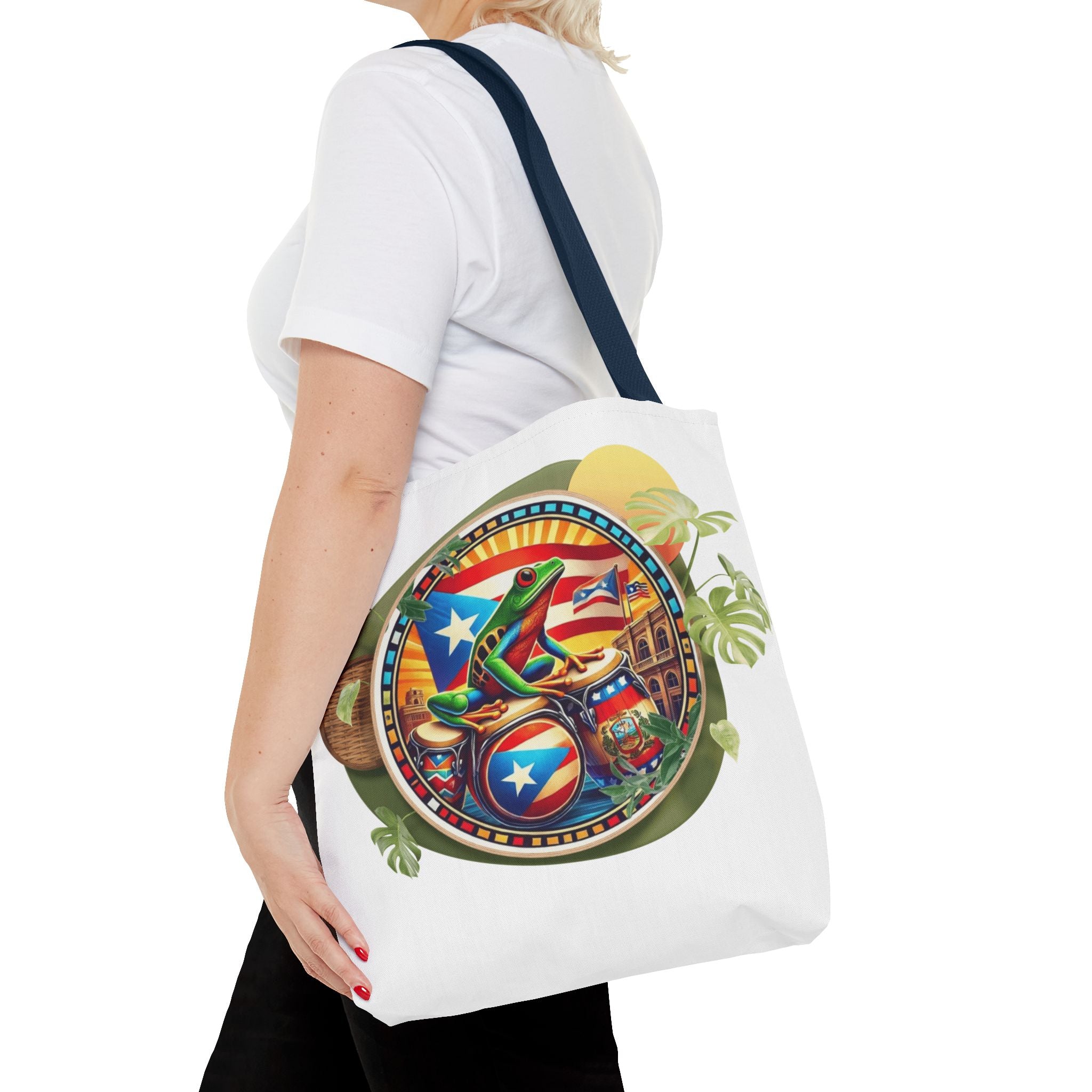 Puerto Rican Flag Tote Borinquen Beach Essentials, Travel Companion, Great for Gifts or Festivals - Metamorphosis Creations