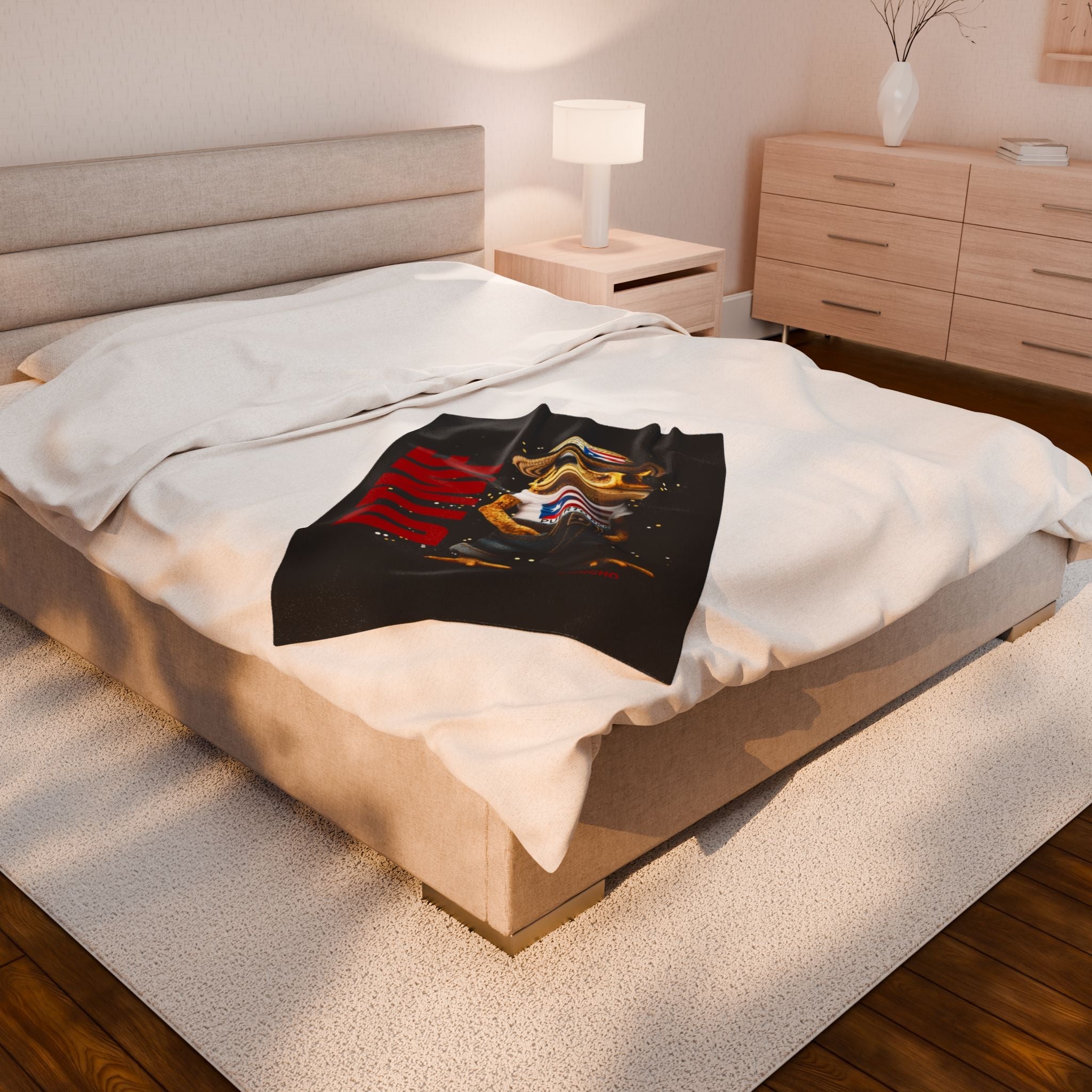 Puerto Rican Heritage Blanket with Unique Designs Velveteen Plush Blanket - Metamorphosis Creations
