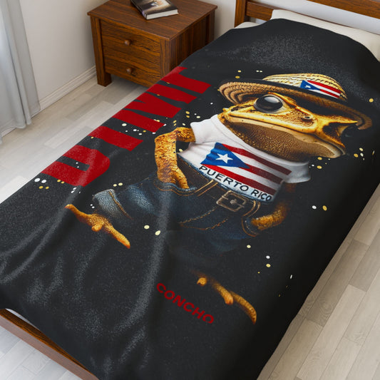 Puerto Rican Heritage Blanket with Unique Designs Velveteen Plush Blanket - Metamorphosis Creations